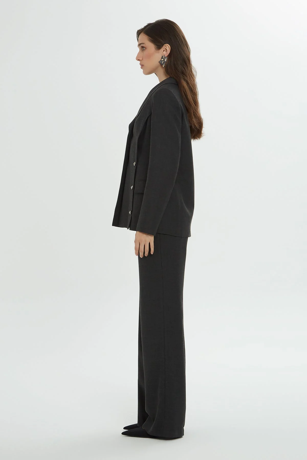 Grey Buttoned-Pocket Co-Ord Set - Image 2