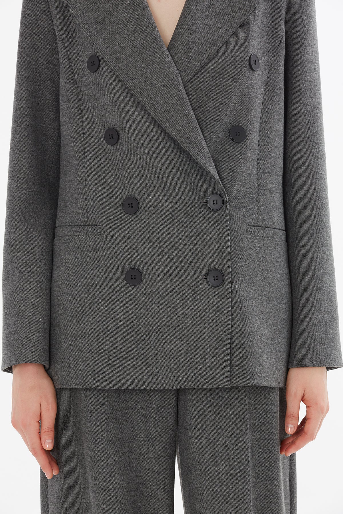 Grey Double-Breasted Jacket Suit - Image 2