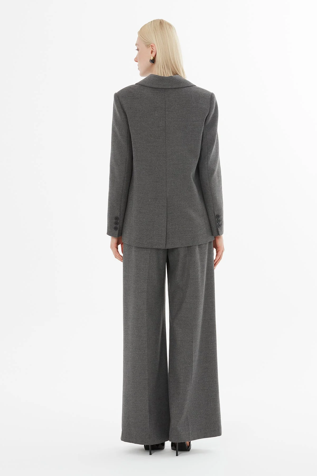 Grey Double-Breasted Jacket Suit - Image 5