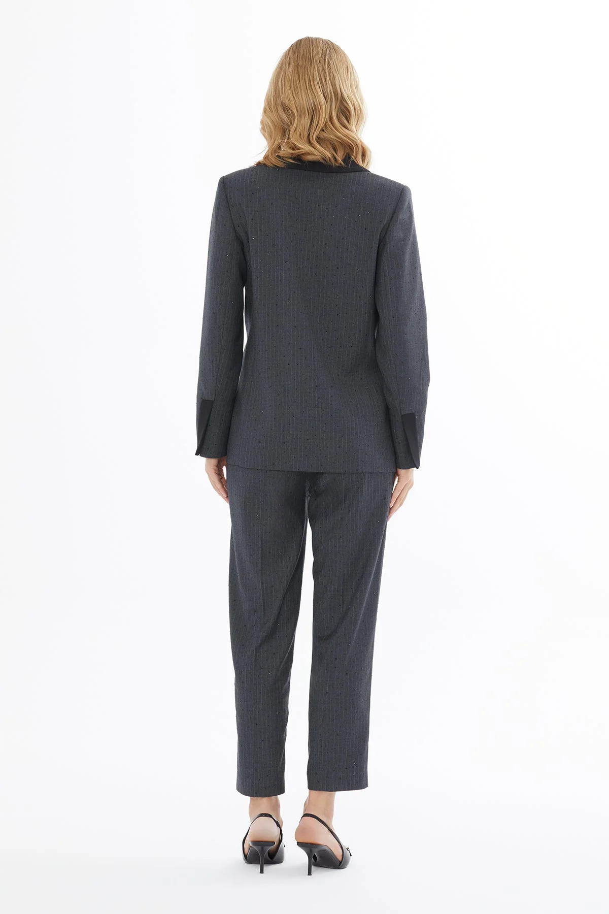 Grey Double-Breasted Jacket with Pockets - Image 4