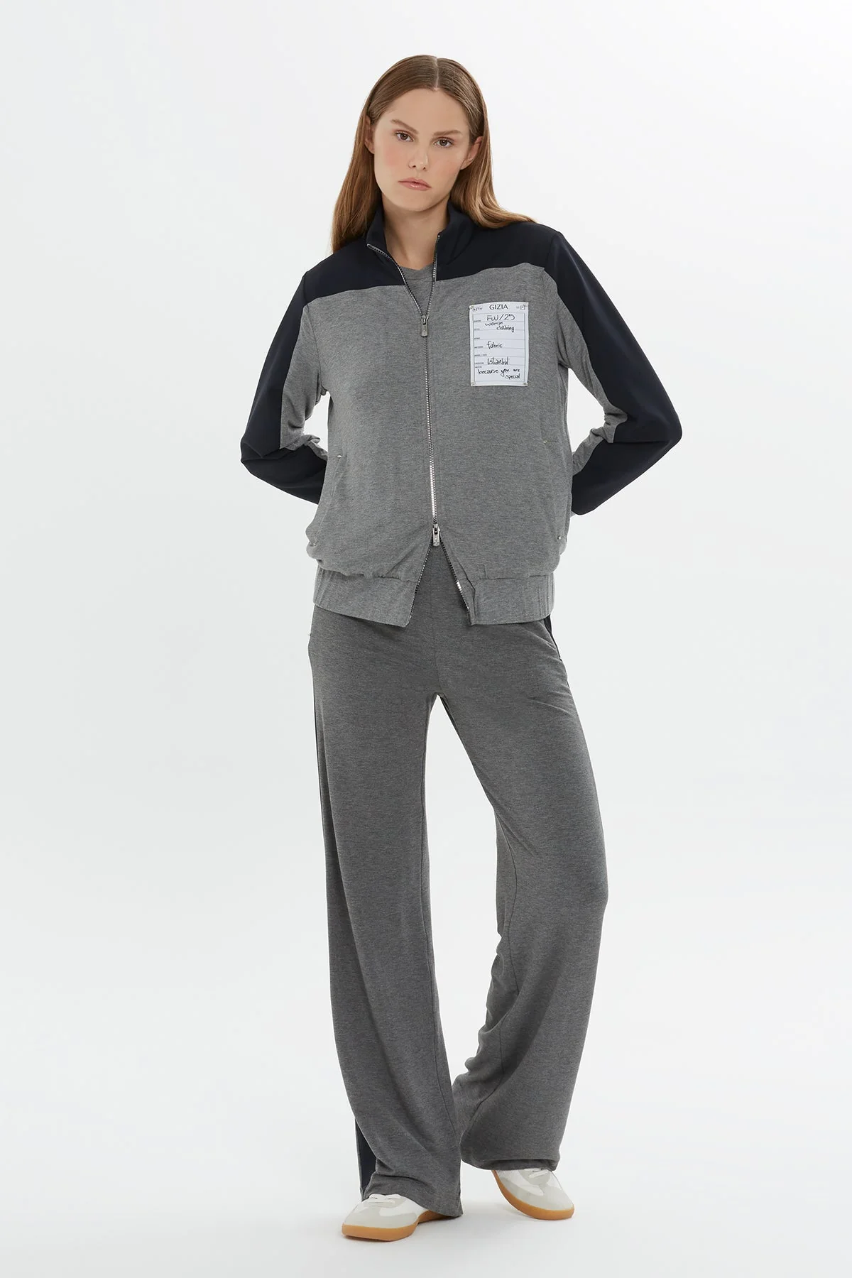 Grey Double-Zip Sweatshirt