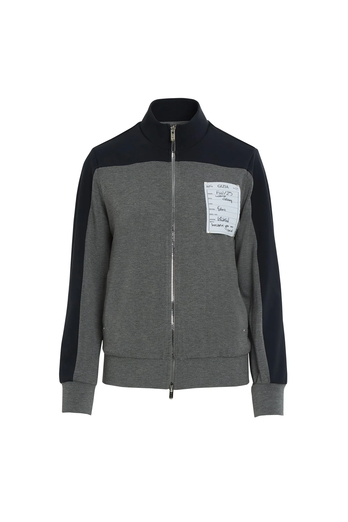 Grey Double-Zip Sweatshirt - Image 6