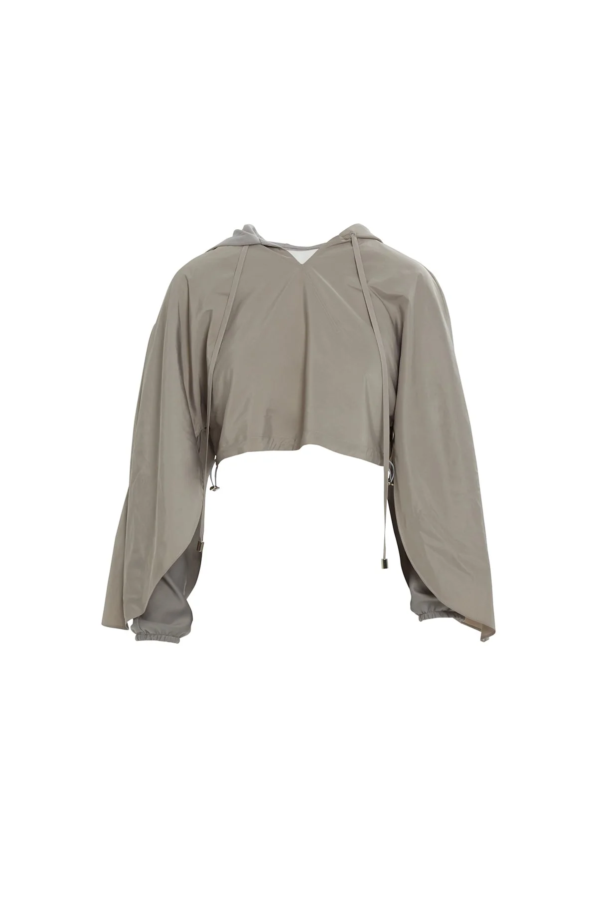 Grey Drawstring-Waist Sweatshirt - Image 4