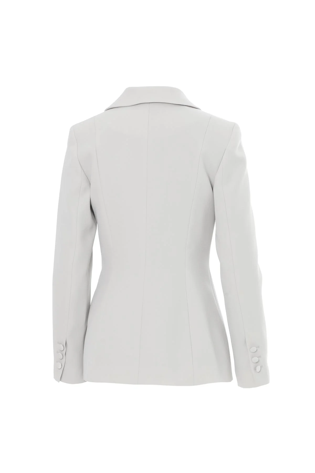 Grey Front-Band Detail Jacket - Image 3