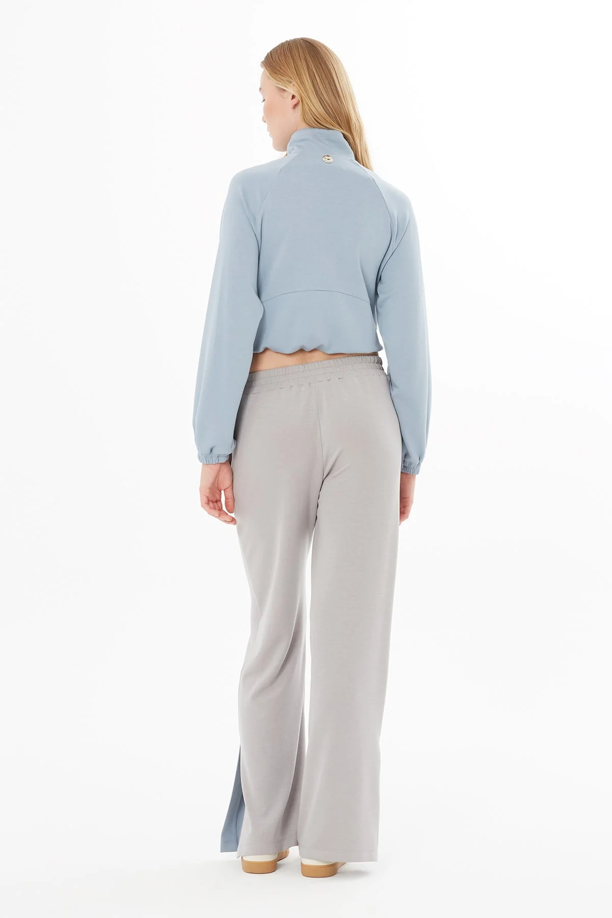 Grey High-Waist Pocketed Sweatpants - Image 4