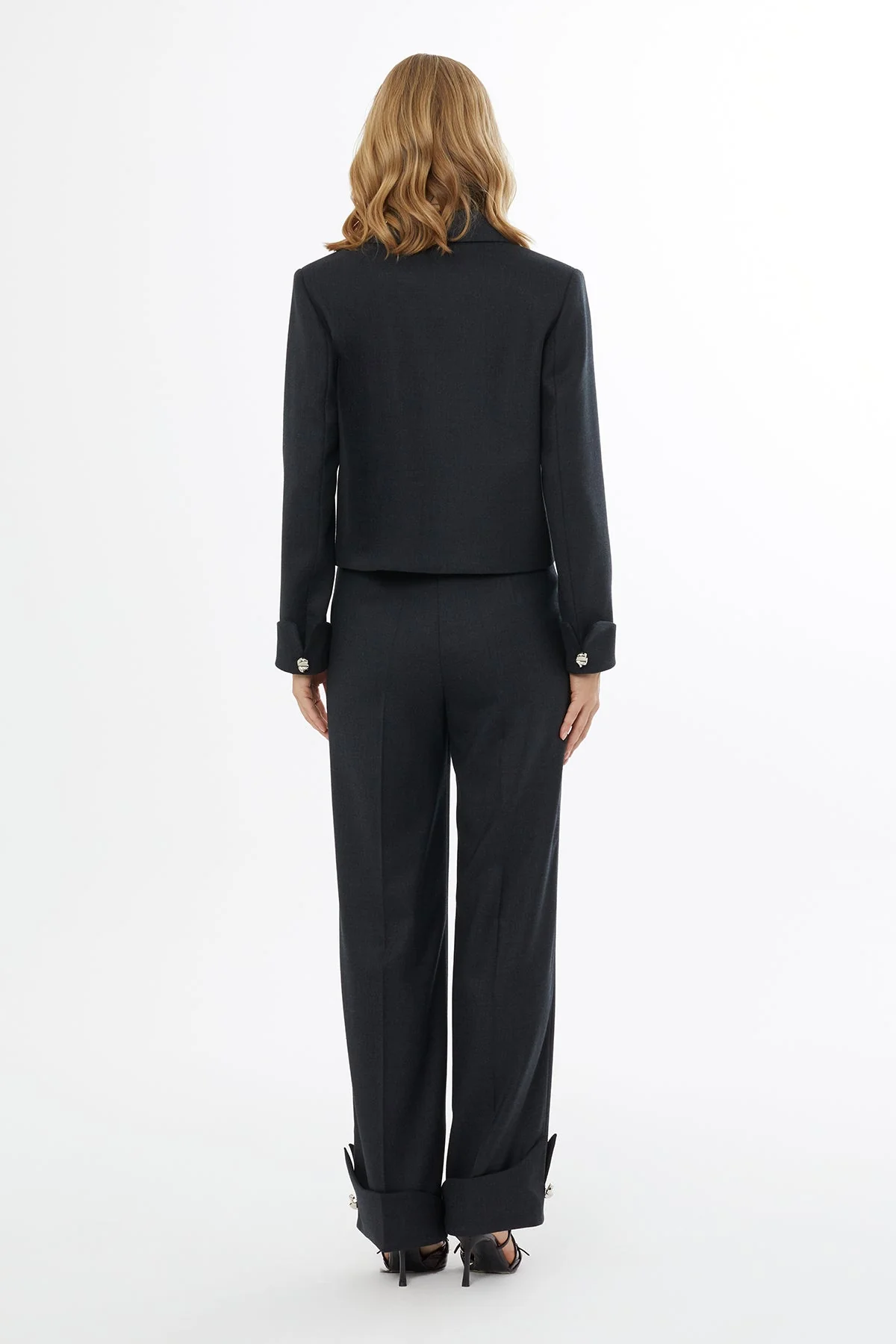 Grey Jacket with Button Closure - Image 4