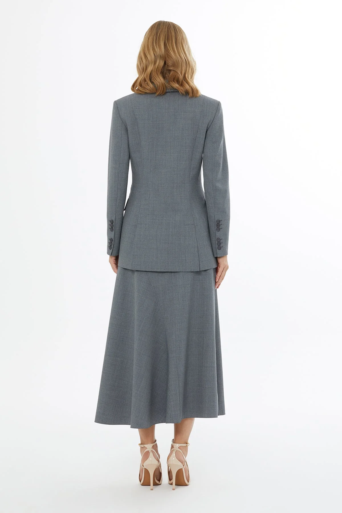 Grey Jacket with Buttoned Welt Pockets - Image 3