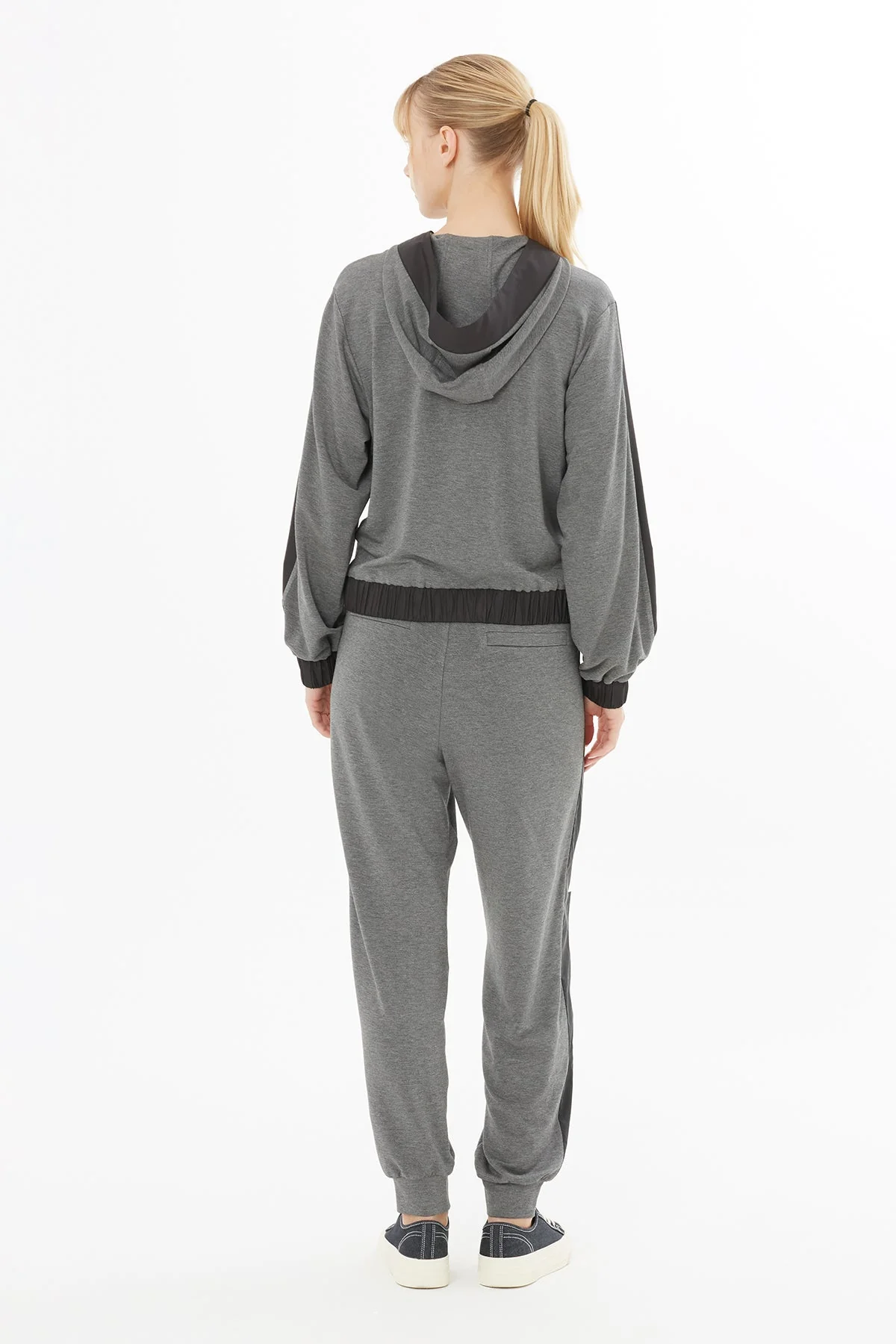 Grey Jacket with Contrasting Embroidery Detail - Image 3
