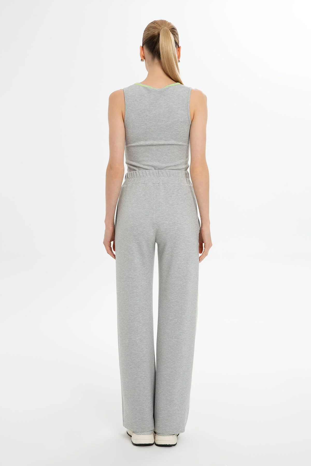 Grey Pocketed Straight-Leg Sweatpants - Image 4