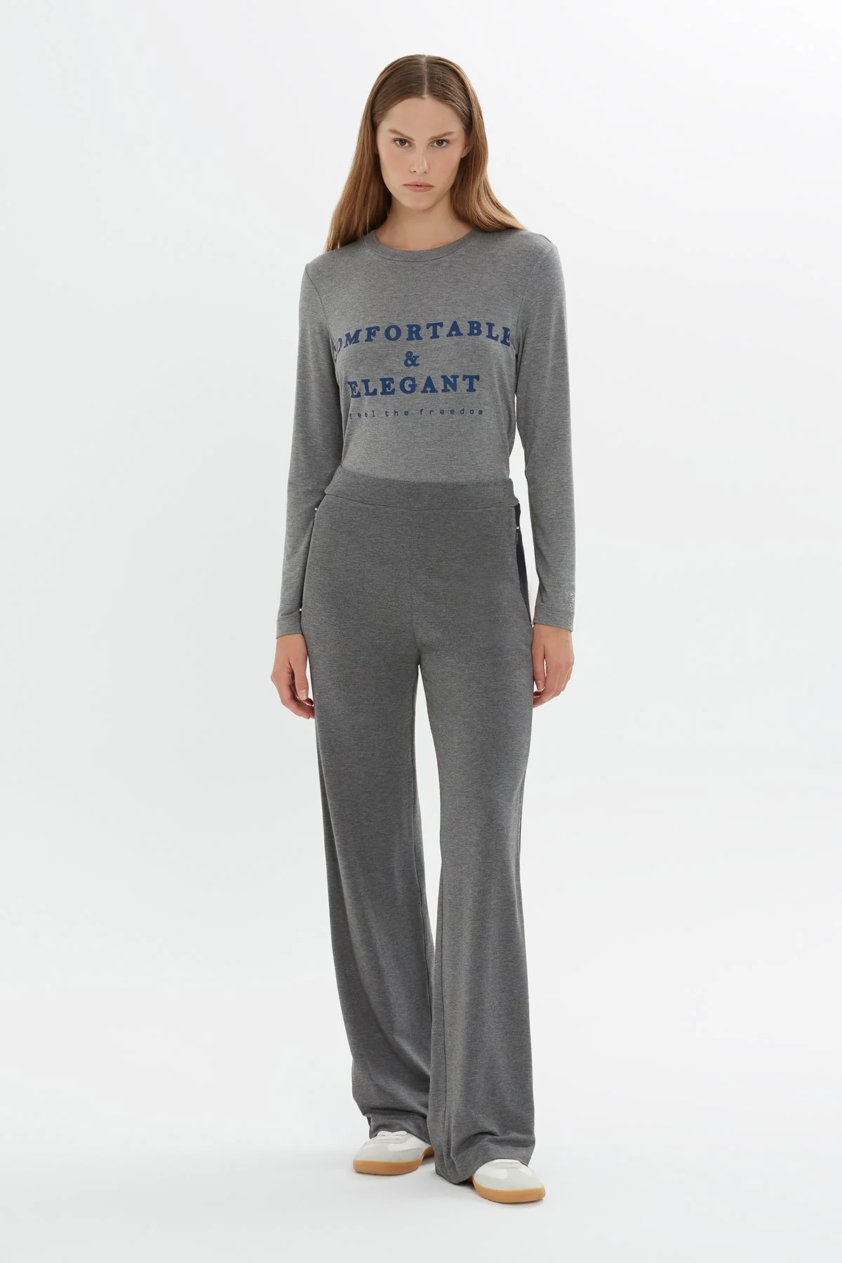 Grey Relaxed-Fit Sweatpants