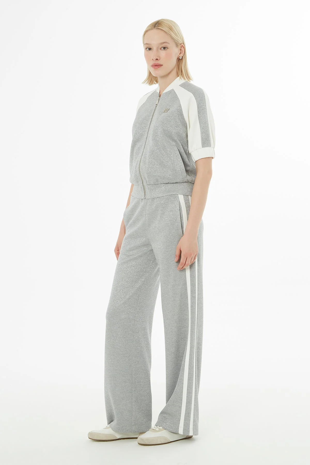 Grey Short-Sleeve Tracksuit Set - Image 3