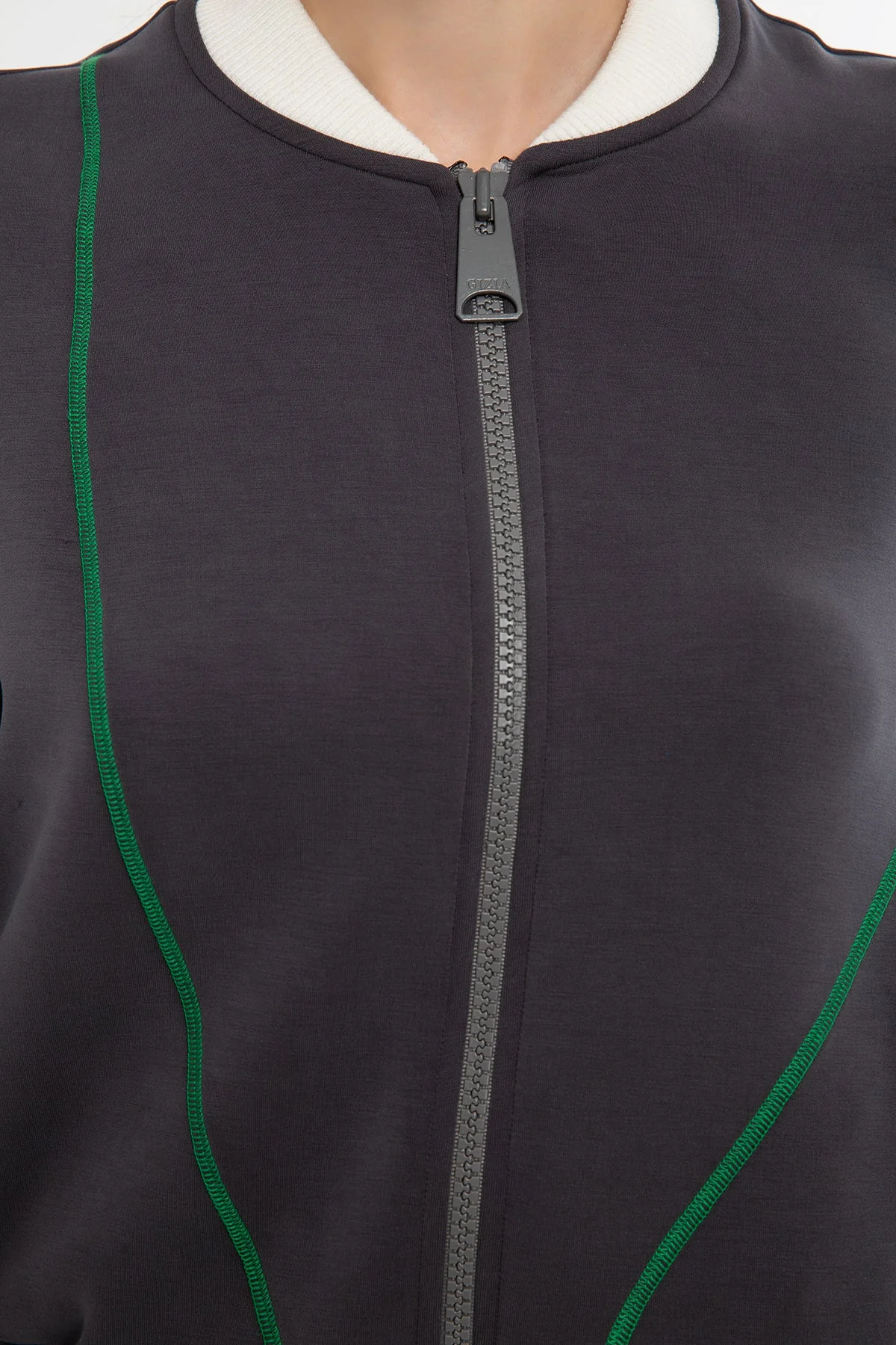 Grey Stripe Sweatshirt - Image 2