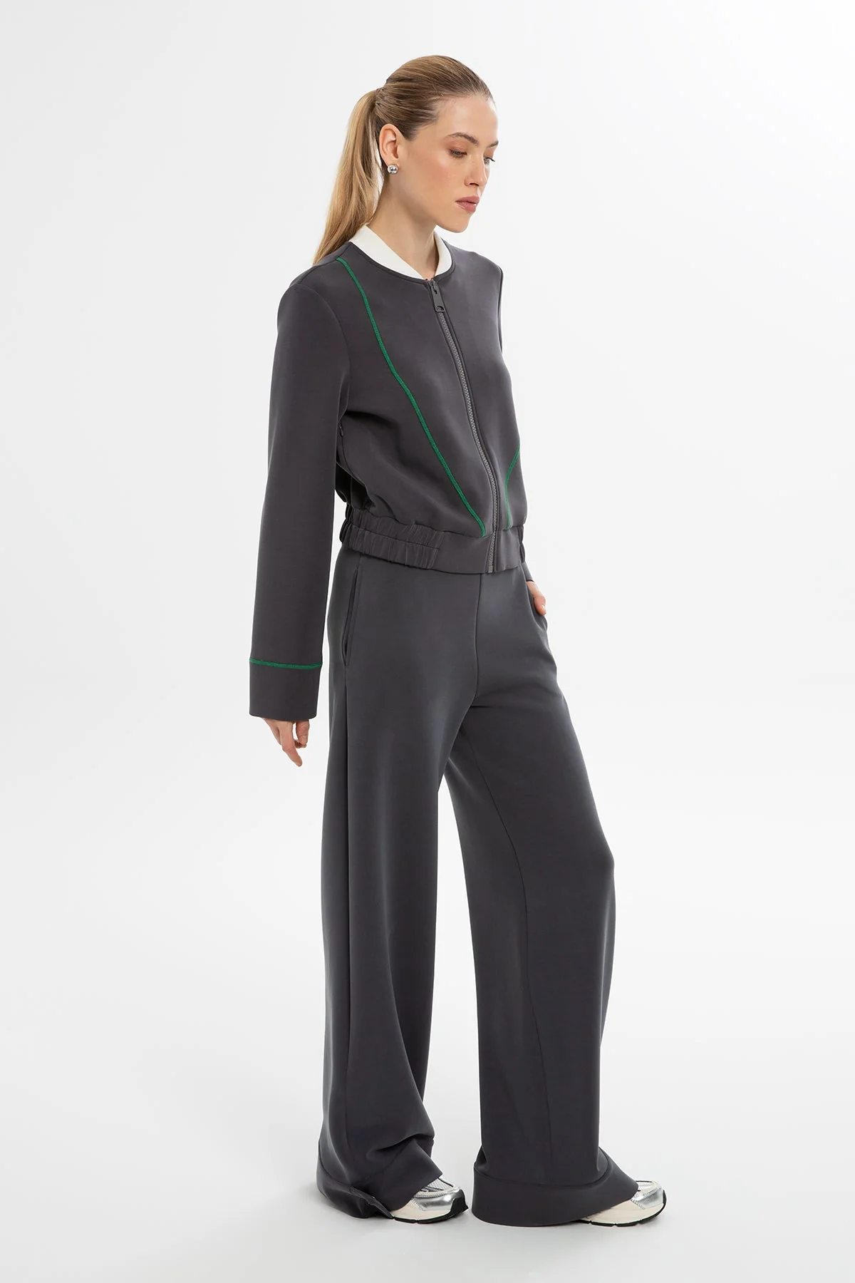 Grey Stripe Sweatshirt - Image 3