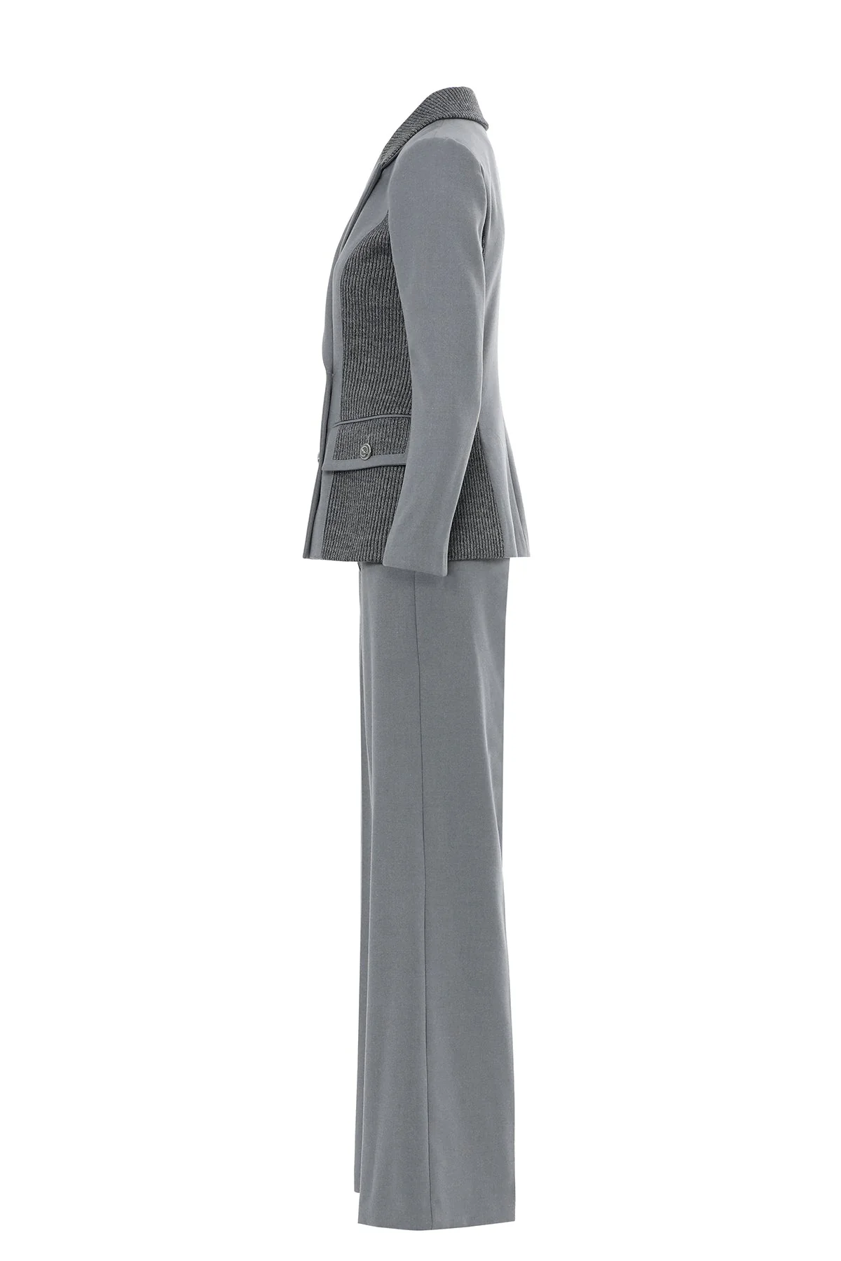 Grey Suit with Double-Breasted Jacket - Image 2