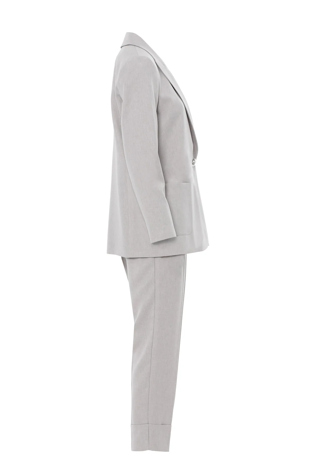 Grey Suit with Double-Leg Trousers - Image 2