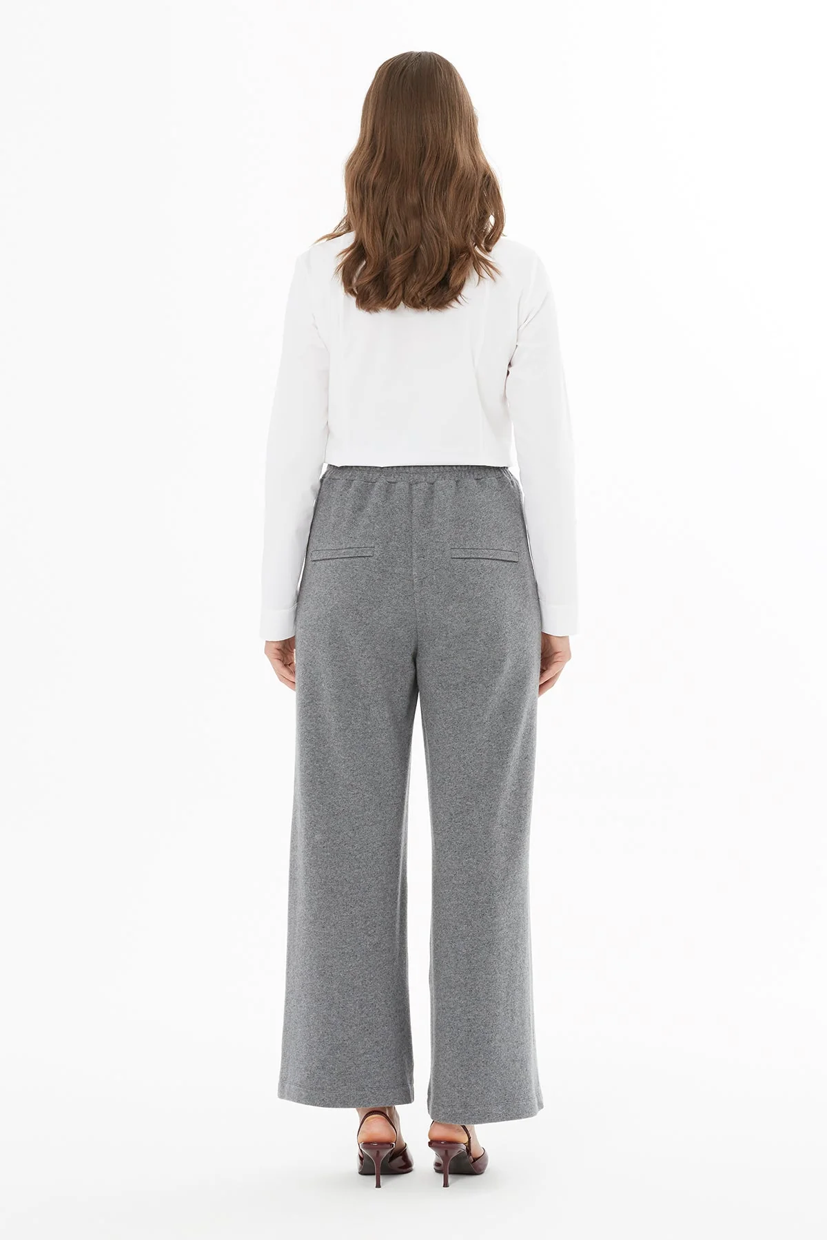 Grey Trousers with Stitching Detail - Image 4