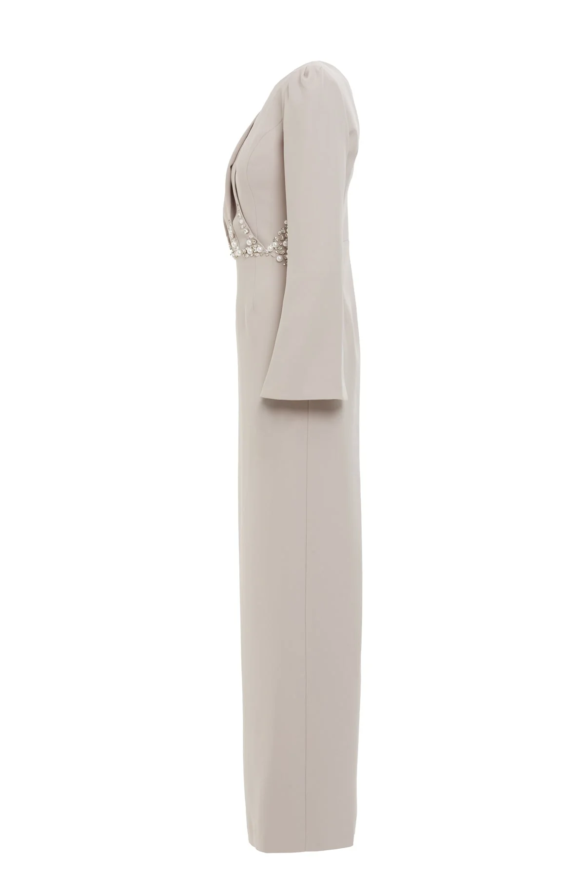 Gri Embroidered Detailed Long Dress - Image 3