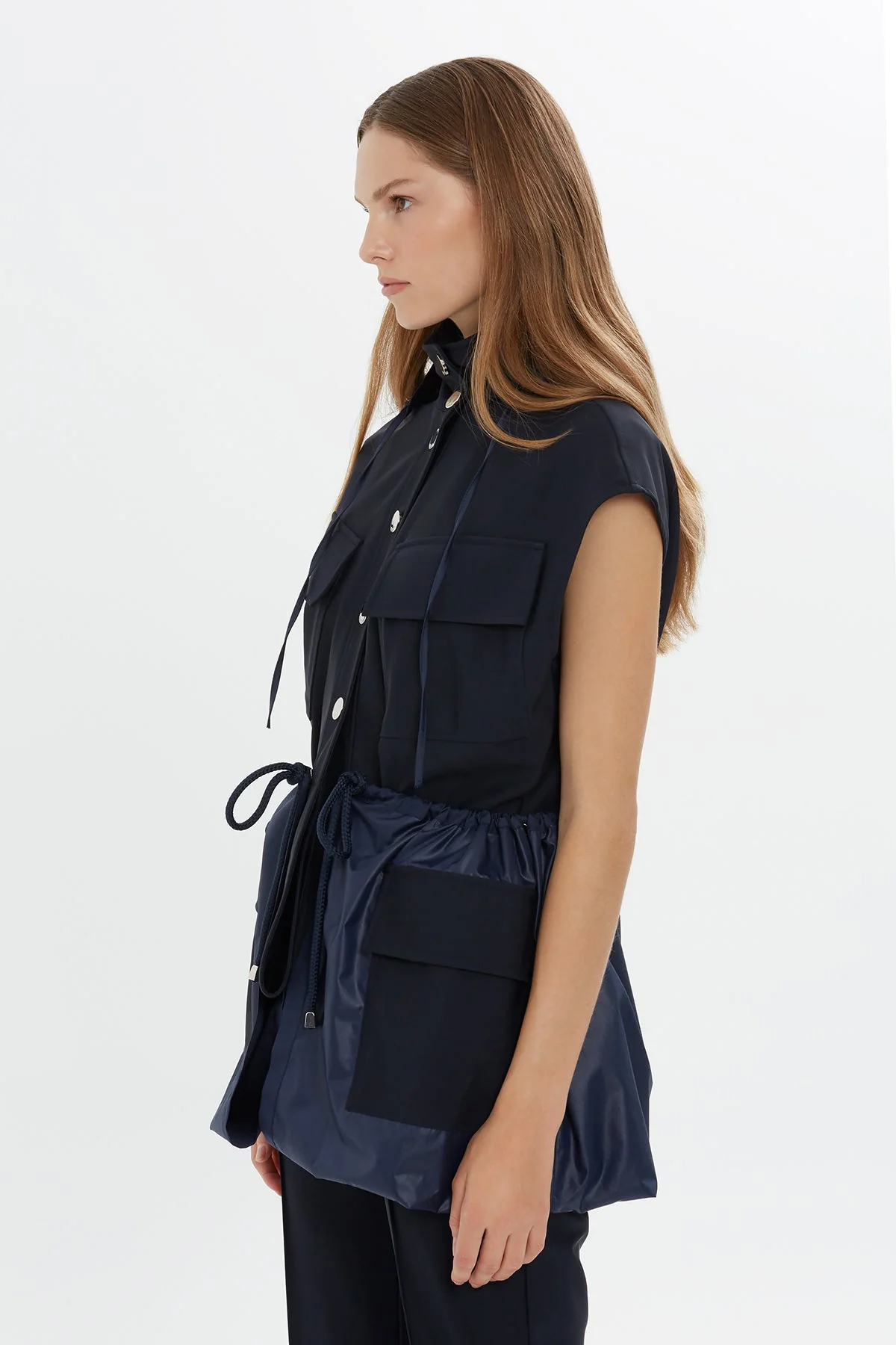 Hooded Long Vest - Image 2