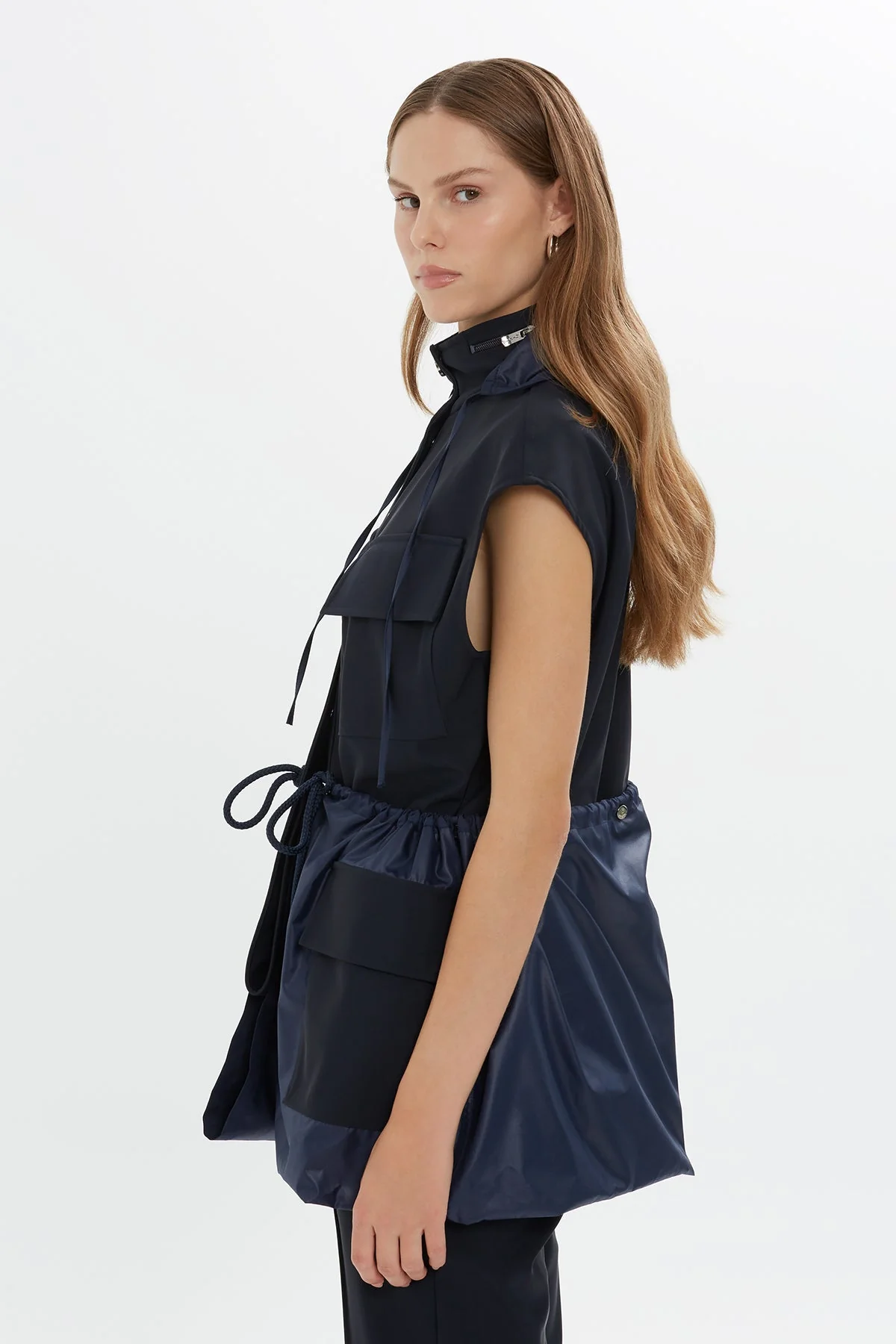 Hooded Long Vest - Image 4