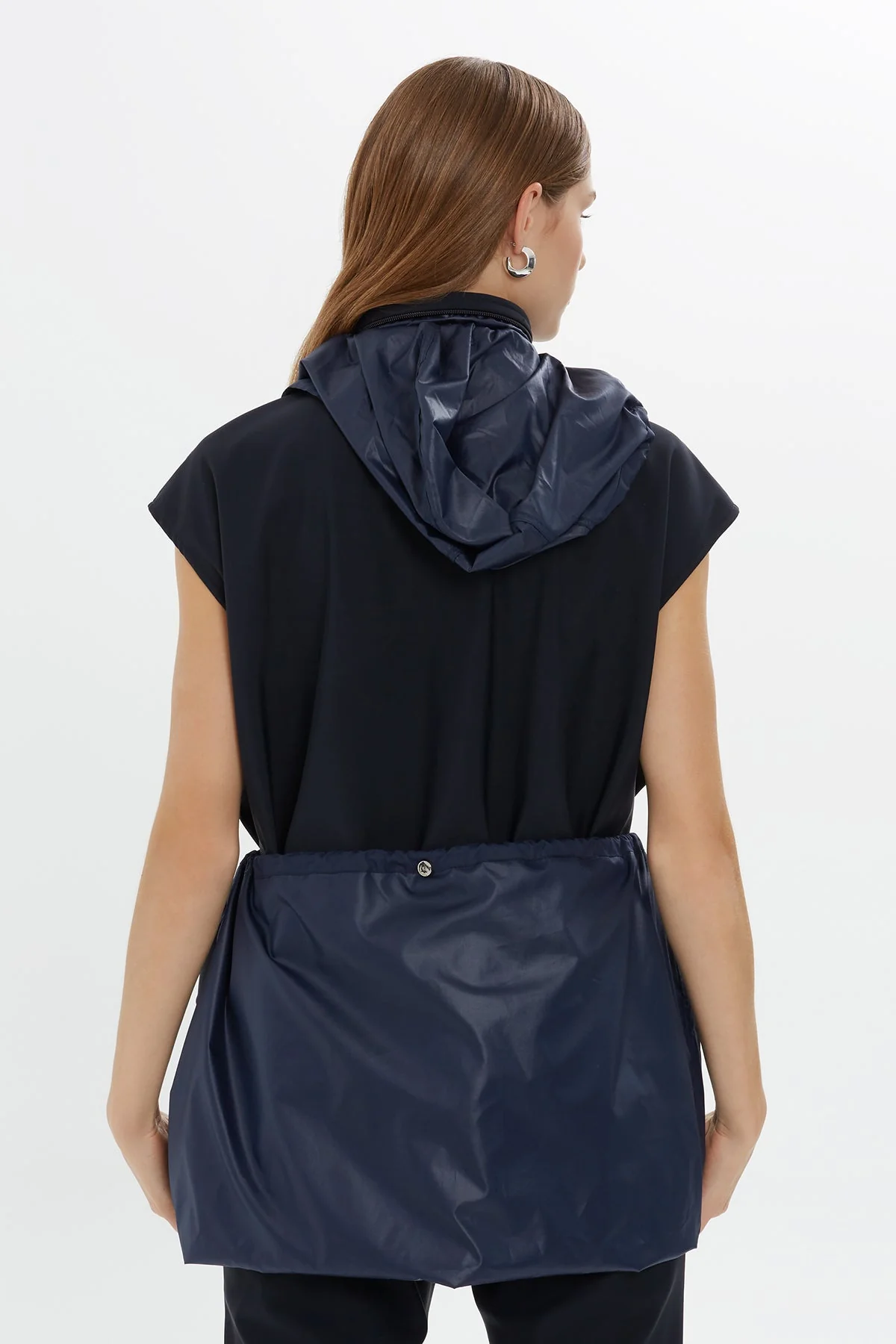 Hooded Long Vest - Image 5