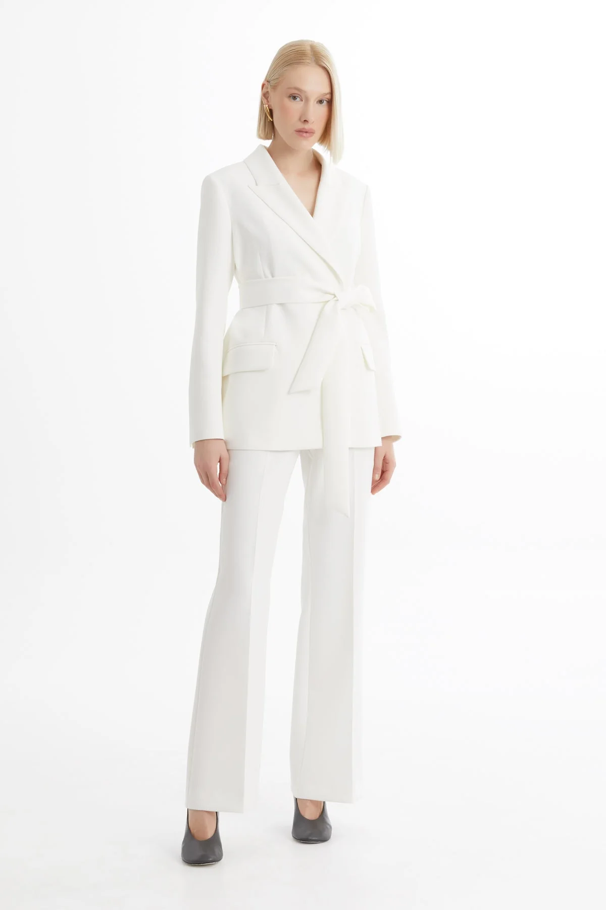 Jacket and Straight-Leg Pants Set