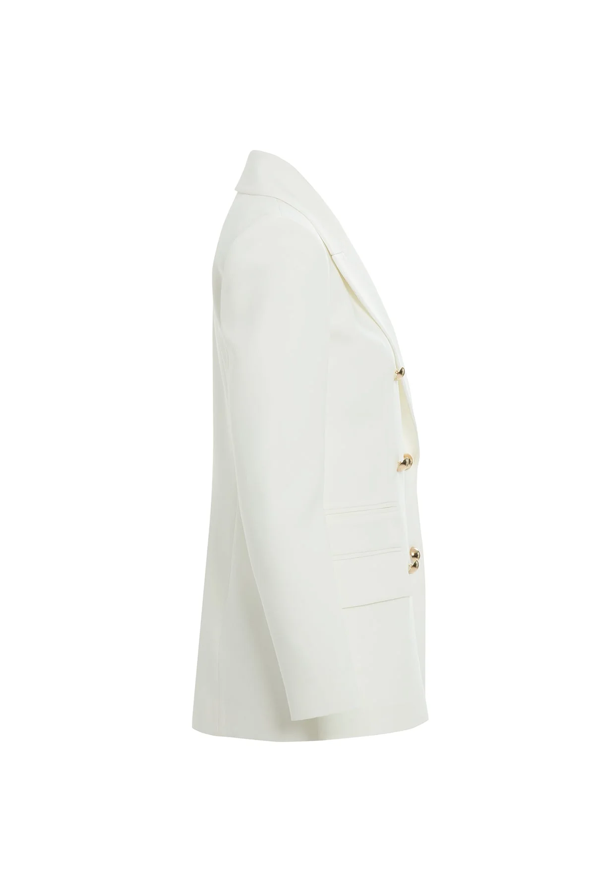 Long Sleeve Shoulder Padded Blazer - Image 2