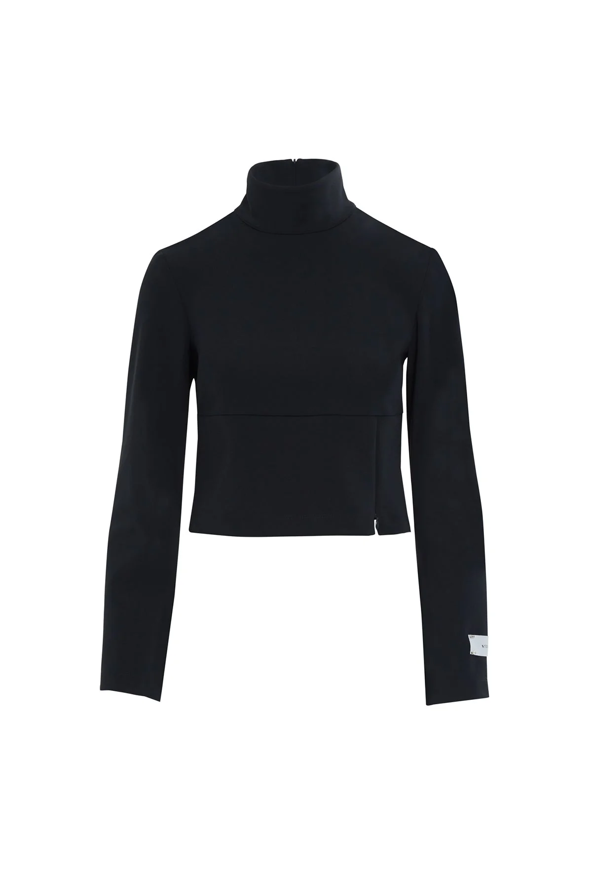 Navy Asymmetric High-Neck Crop Top - Image 7