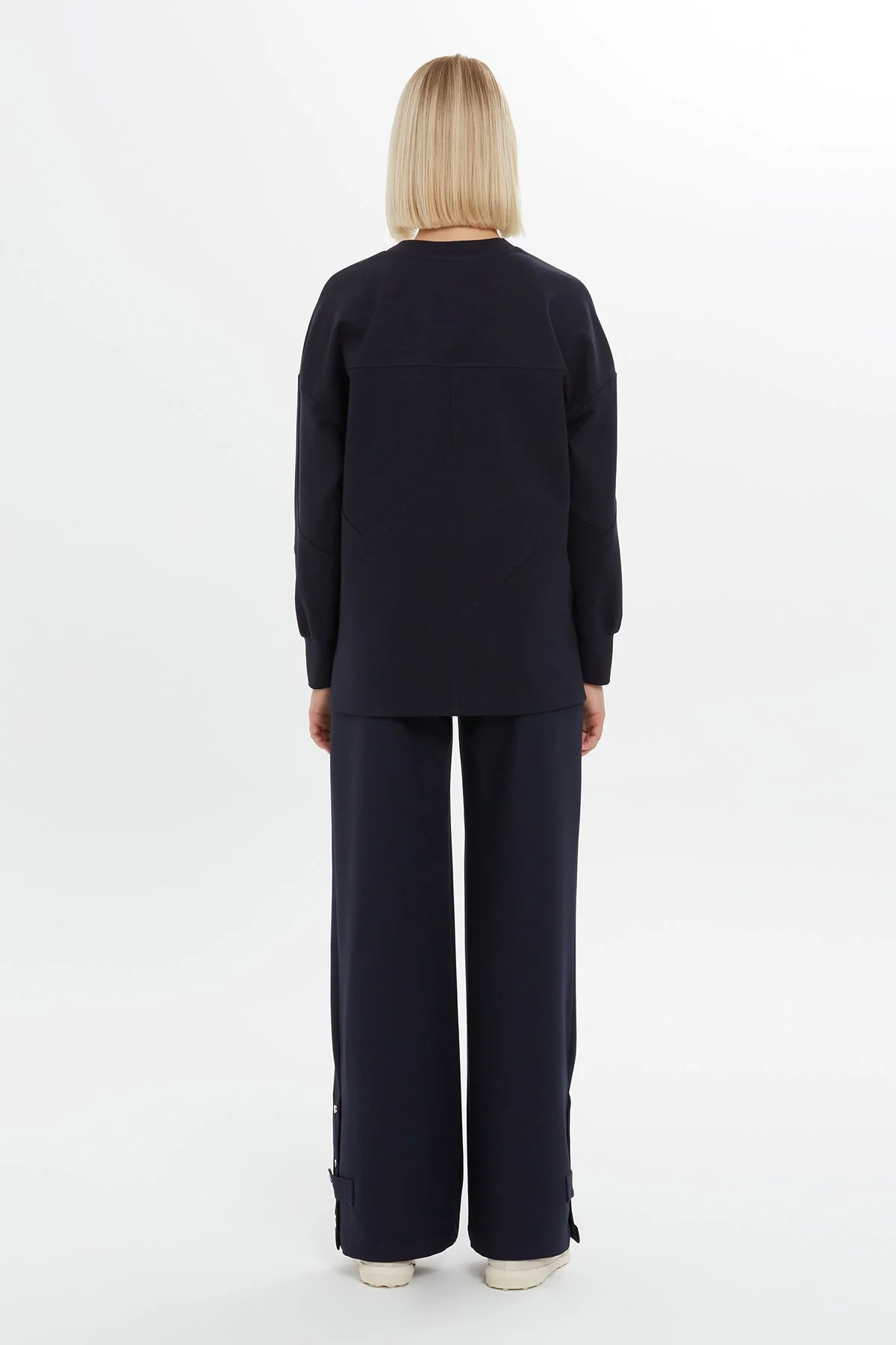 Navy Asymmetric Sweatshirt - Image 5