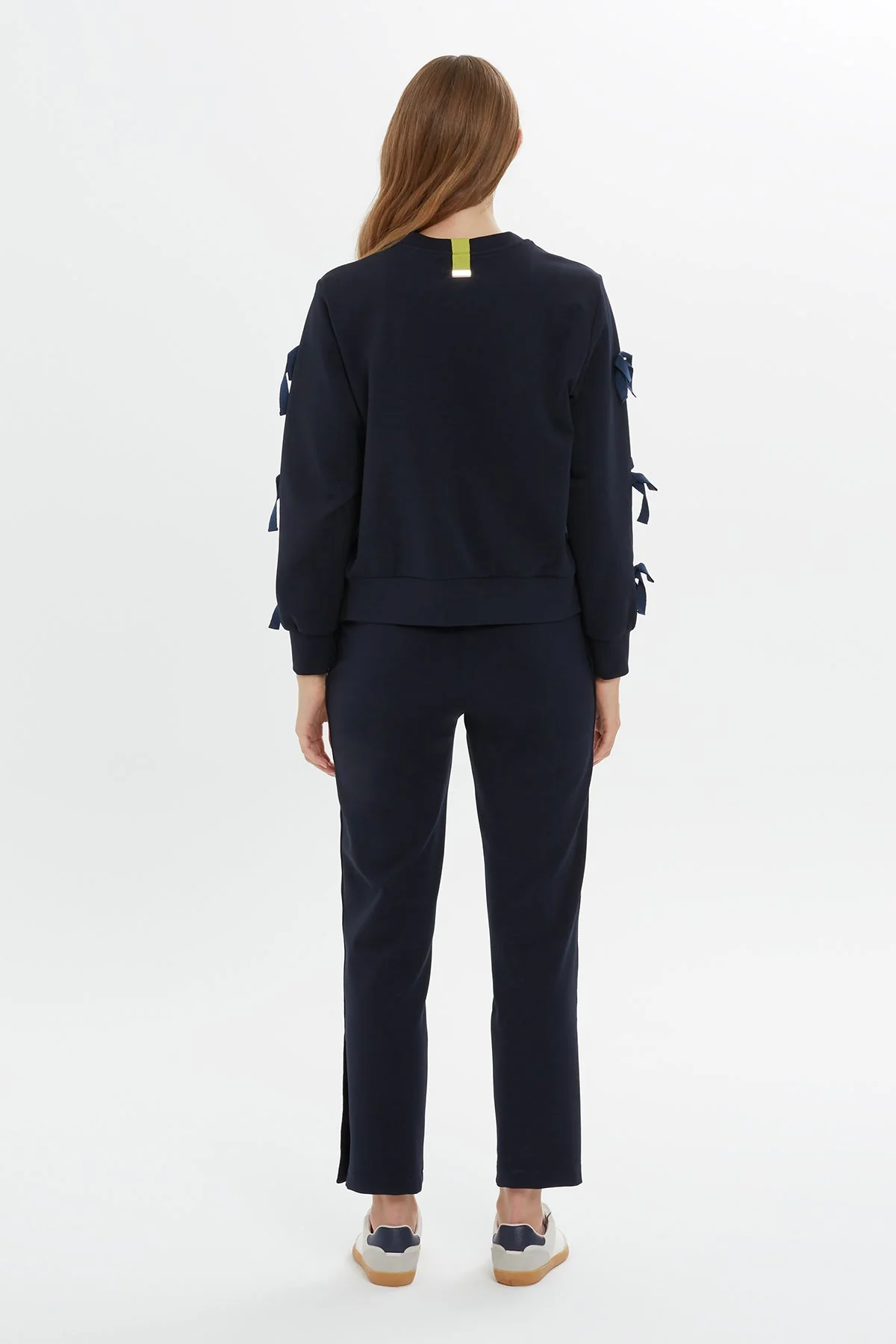 Navy Bow-Detail Sweatshirt - Image 4