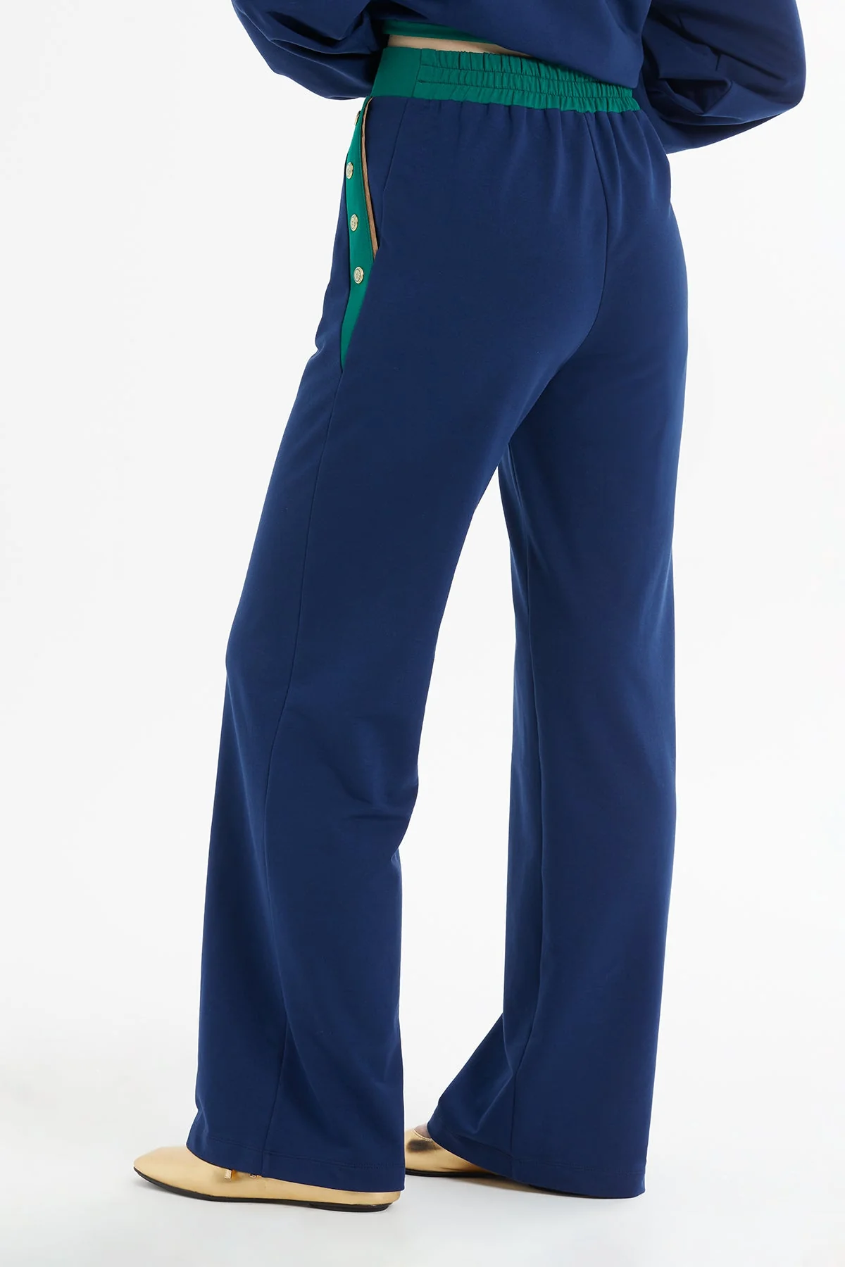 Navy Button-Detail Tracksuit - Image 5