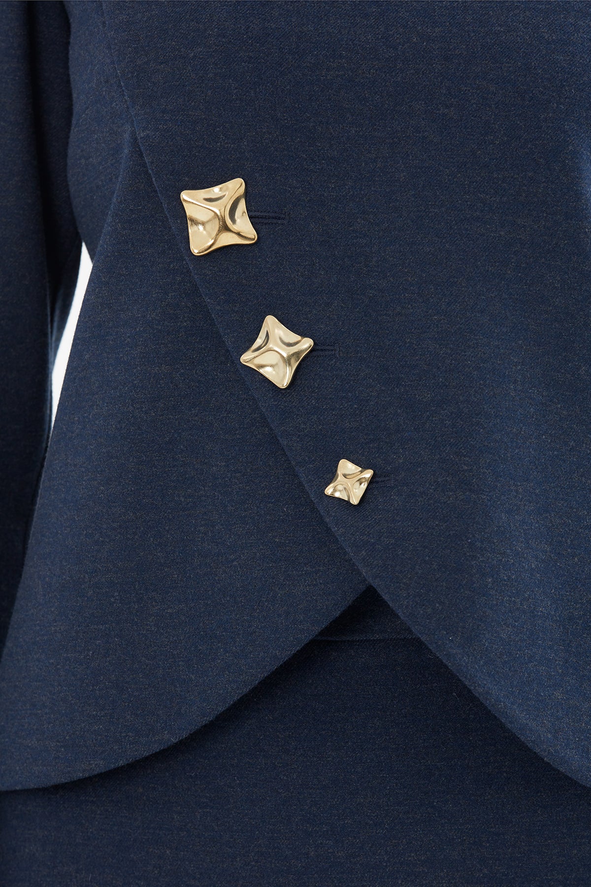 Navy Jacket with Button Details Suit - Image 2