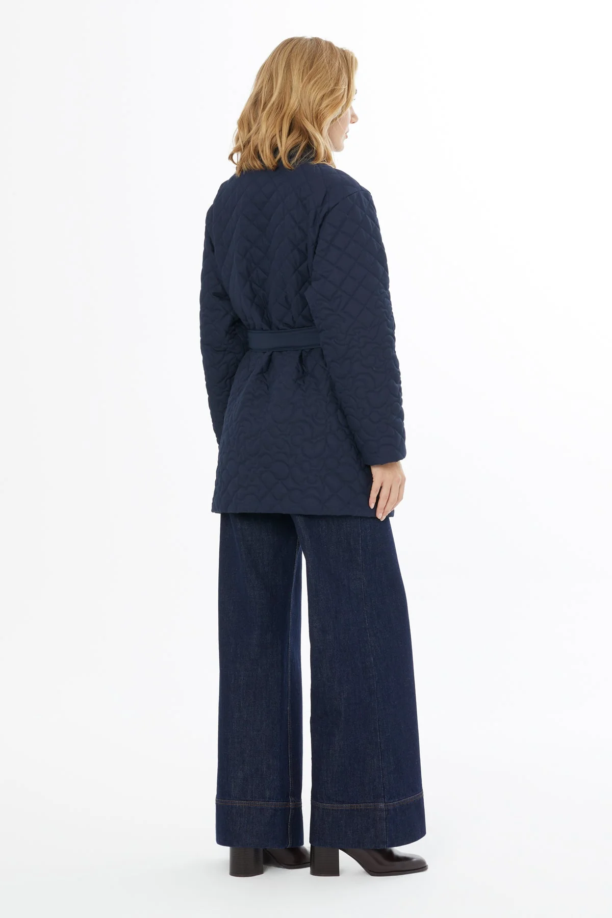Navy Jacket with Shirt Collar - Image 4