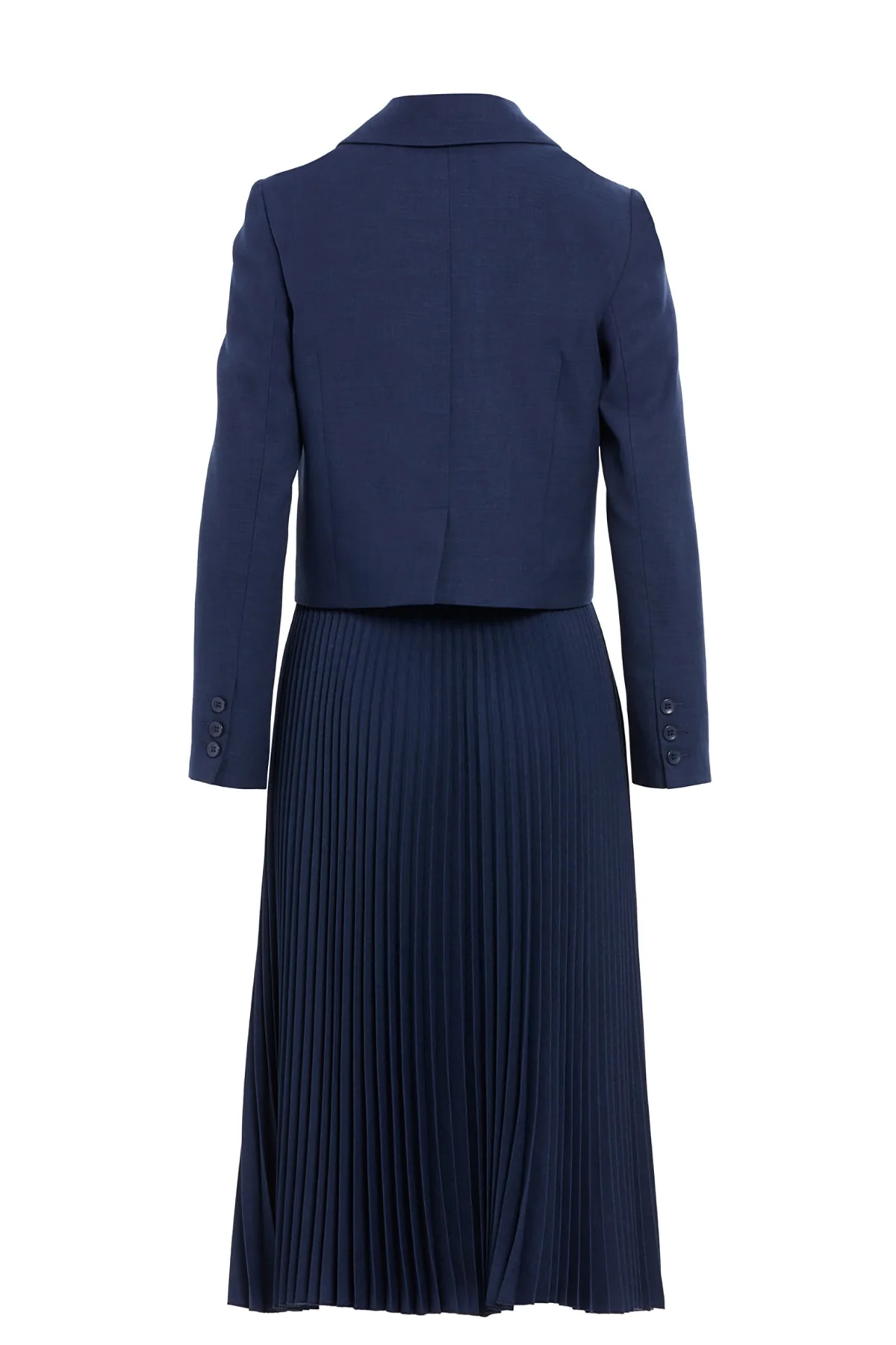 Navy Midi Pleated Skirt Set - Image 3
