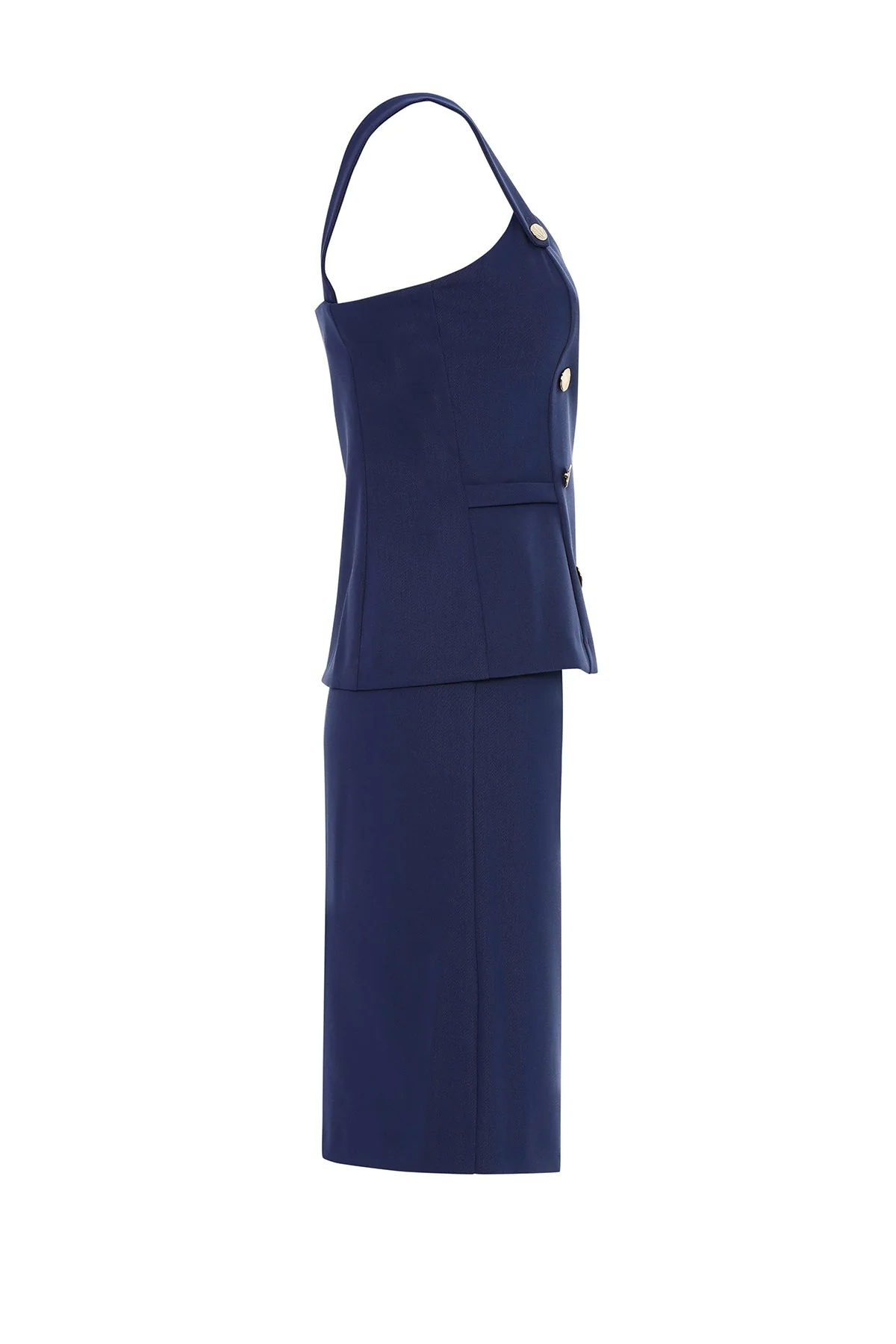 Navy Set with Double-Breasted Vest - Image 2