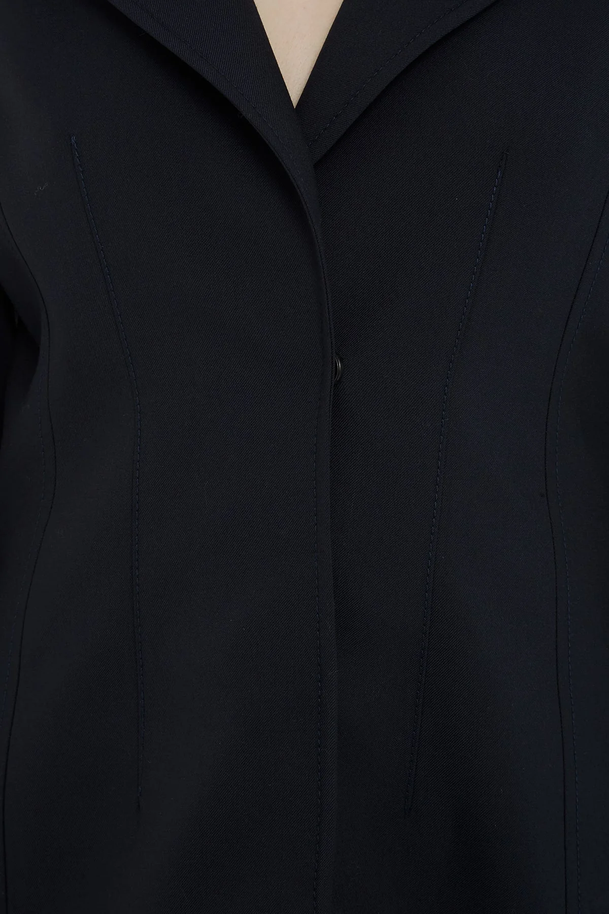 Navy Snap-Button Lined Jacket - Image 2