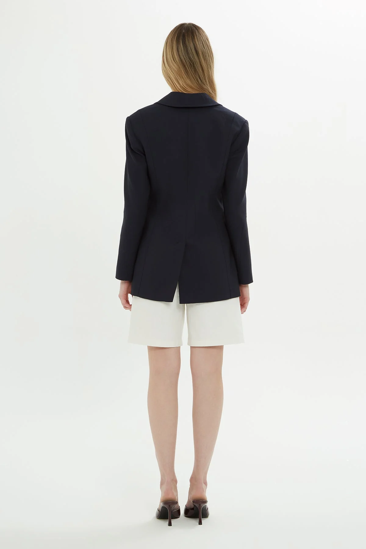Navy Snap-Button Lined Jacket - Image 4