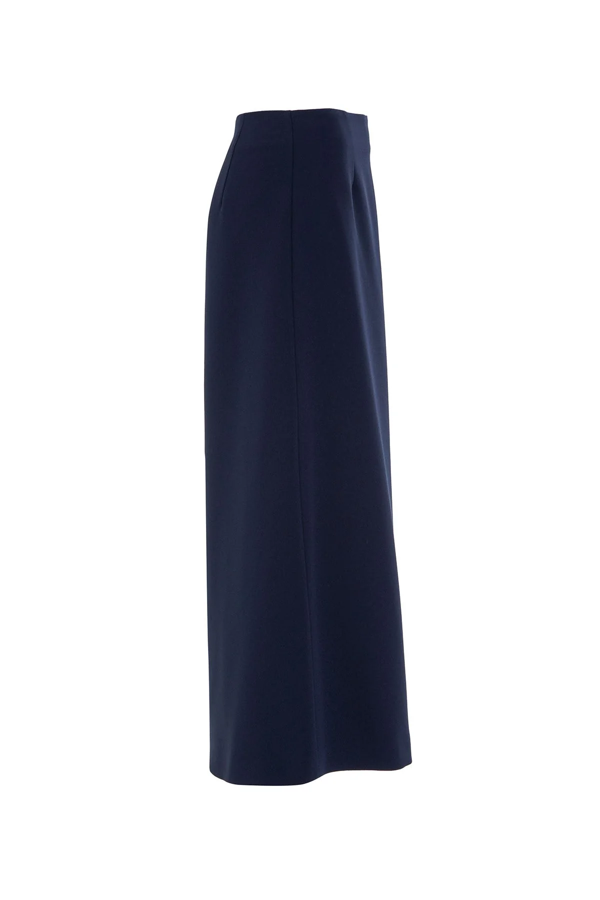 Navy Straight-Cut Maxi Skirt - Image 2