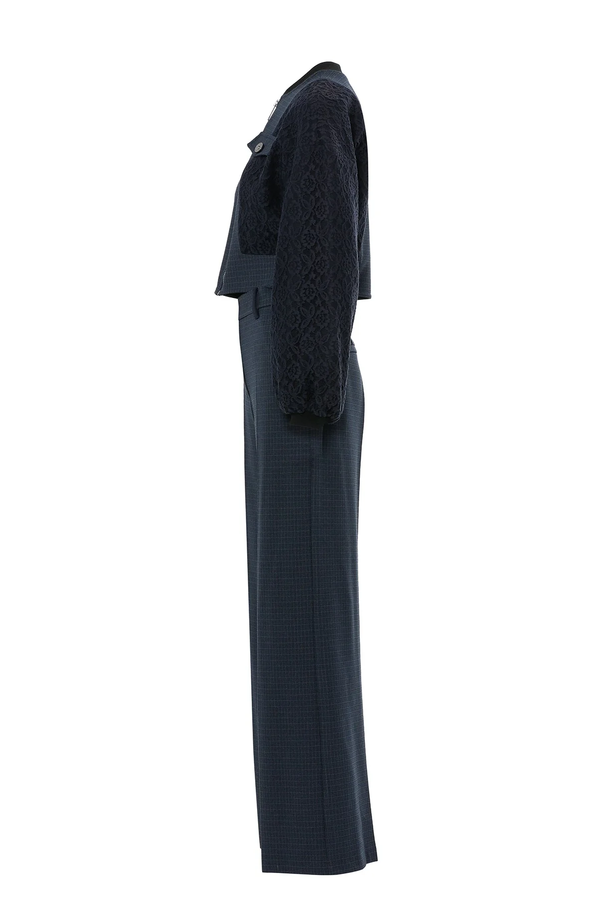 Navy Suit with Lace-Sleeve Jacket - Image 2