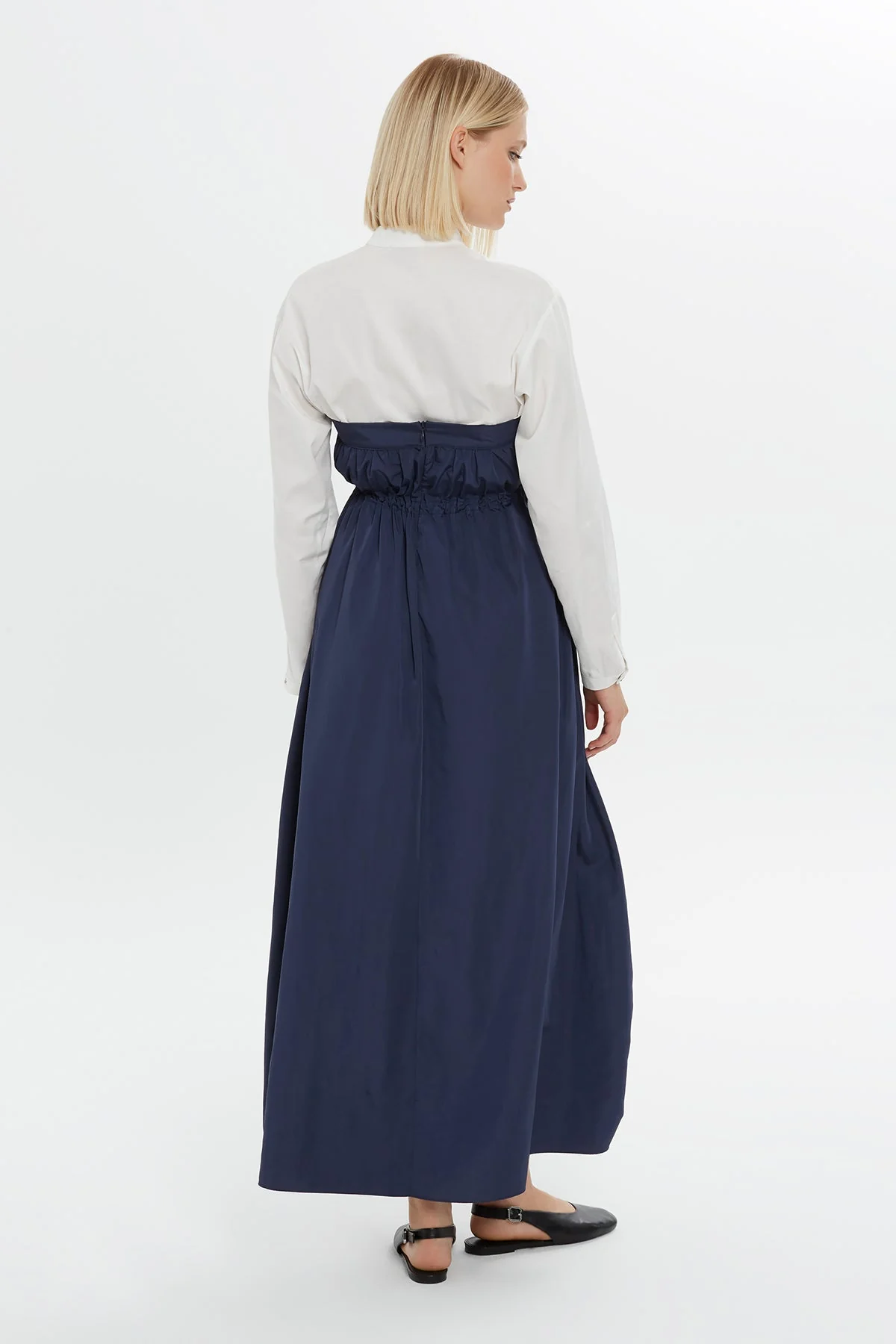 Navy Tiered Maxi Dress - Image 4