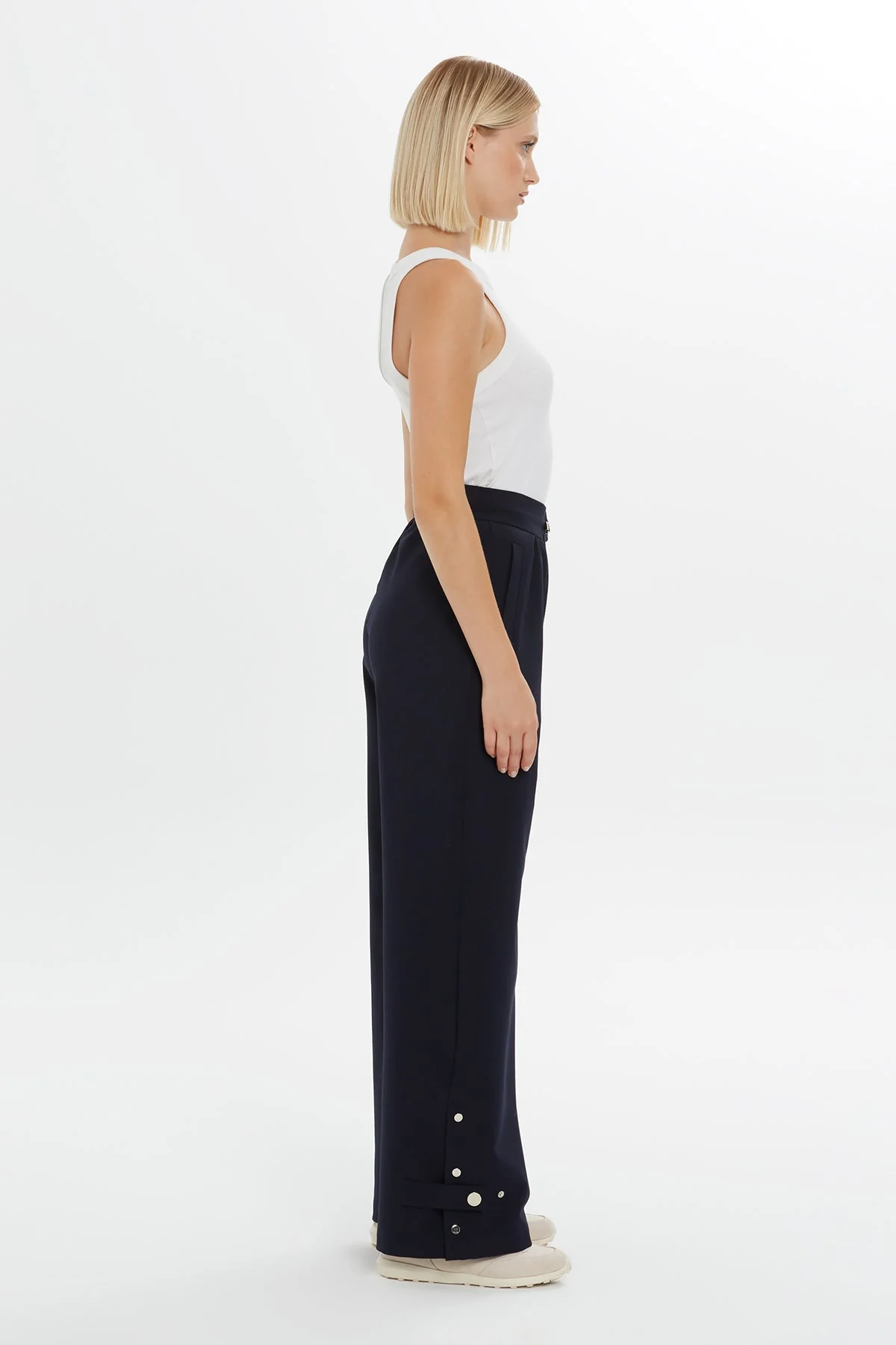 Navy Wide-Leg Pants - Image 2