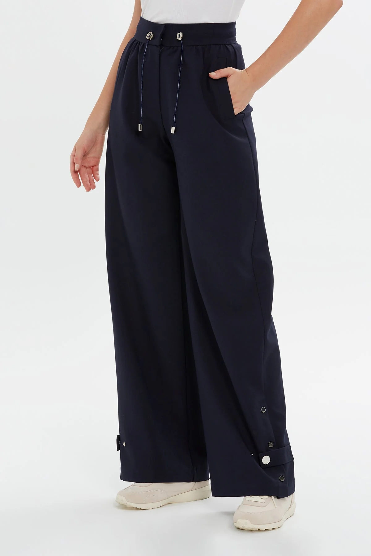 Navy Wide-Leg Pants - Image 3