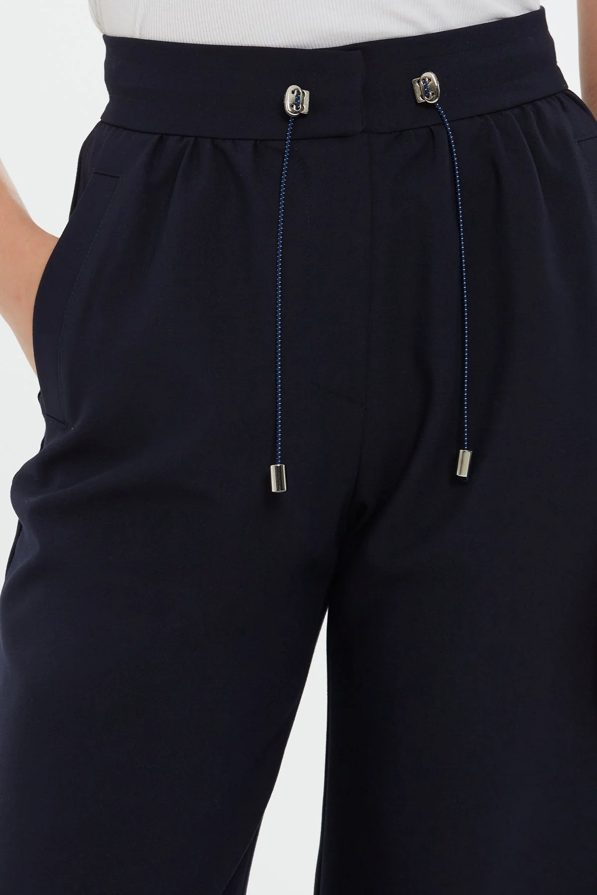 Navy Wide-Leg Pants - Image 4