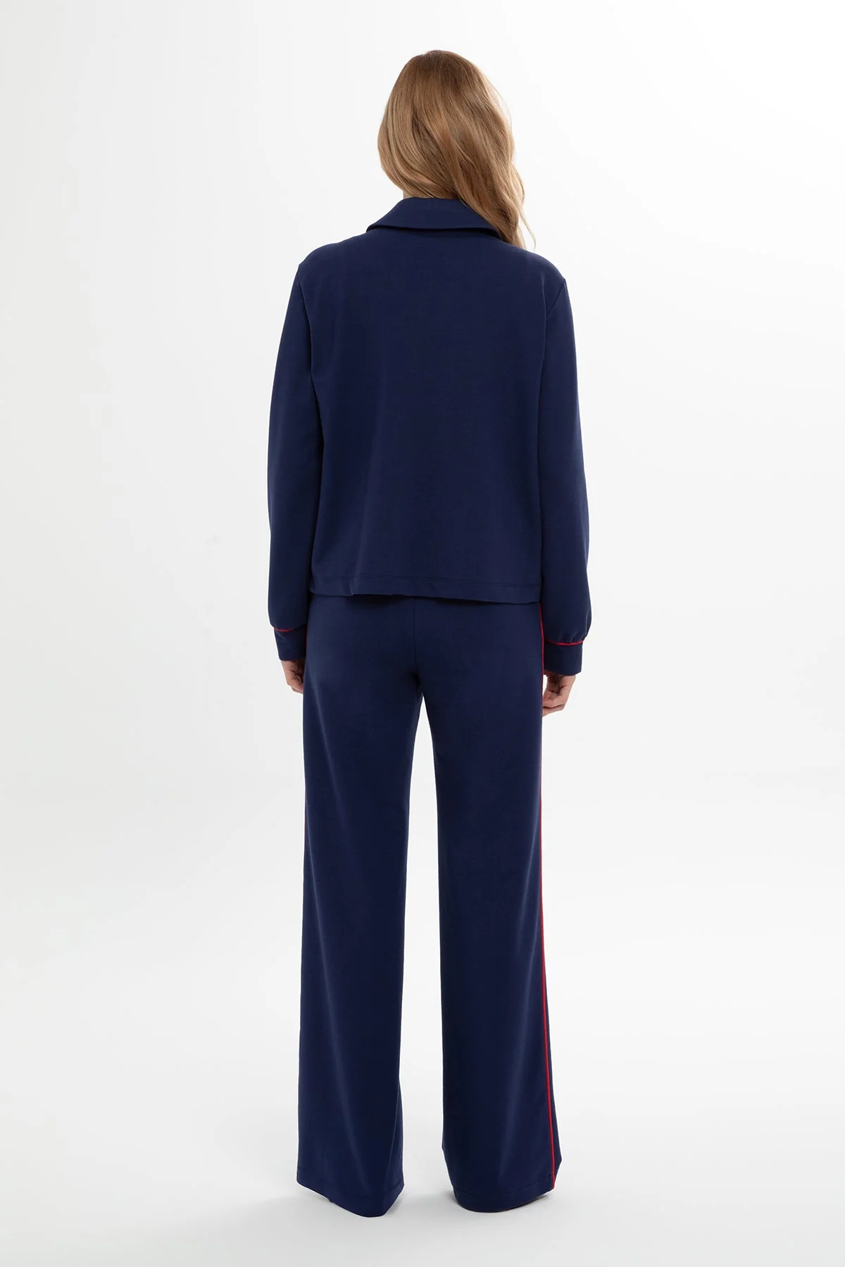 Navy Zip-Detail Tracksuit - Image 3