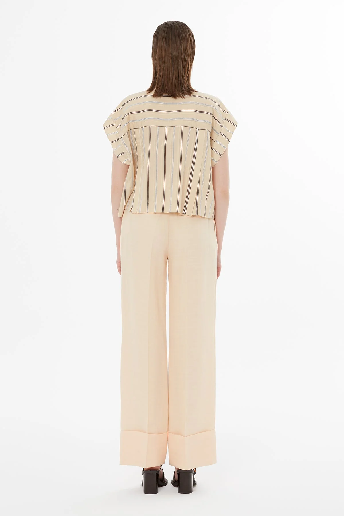 Orange Stripe Detail Pocket Blouse - Image 5