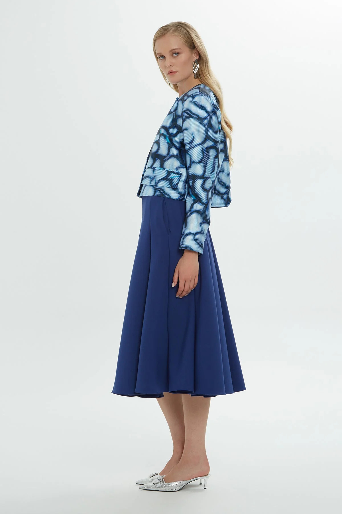 Patterned Crew-Neck Jacket - Image 2