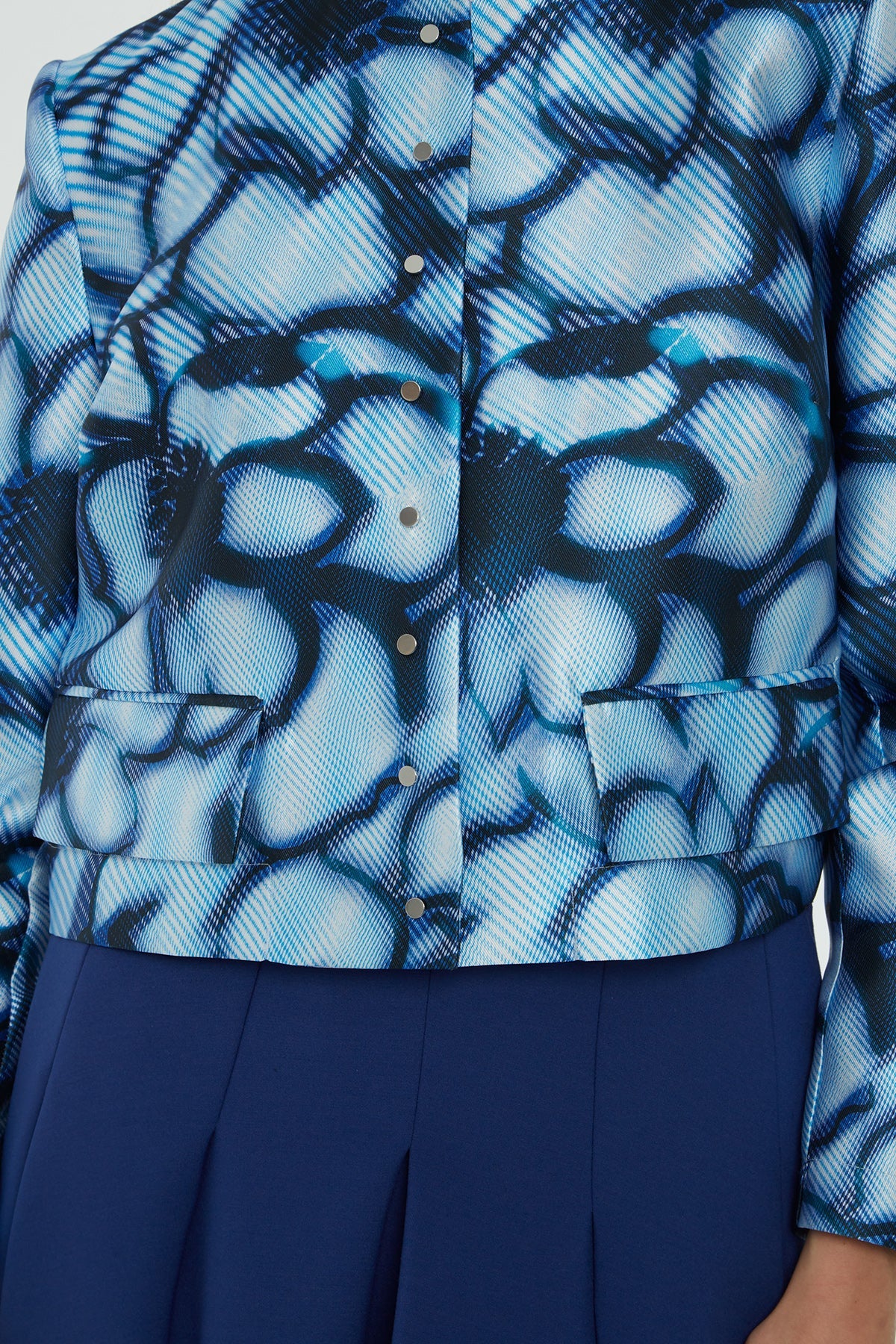Patterned Crew-Neck Jacket - Image 4