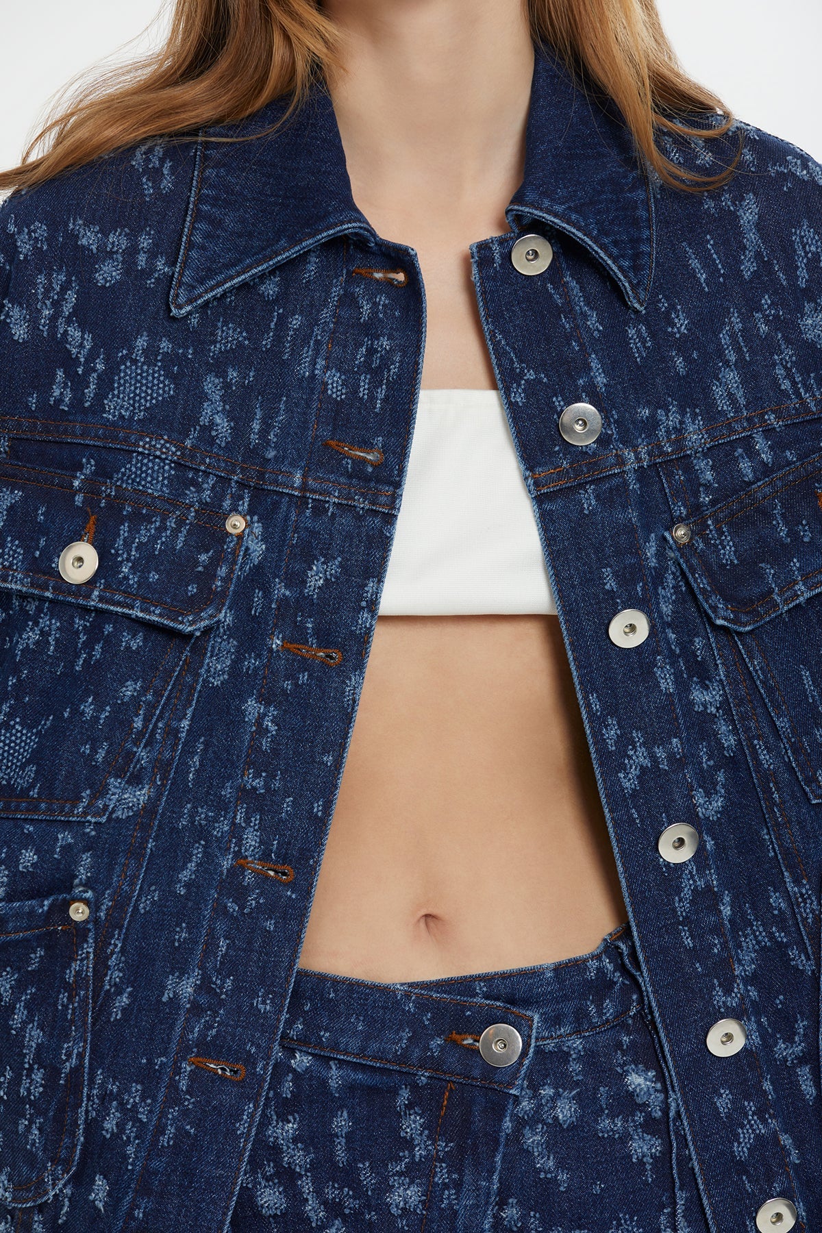 Patterned Denim Jacket - Image 3