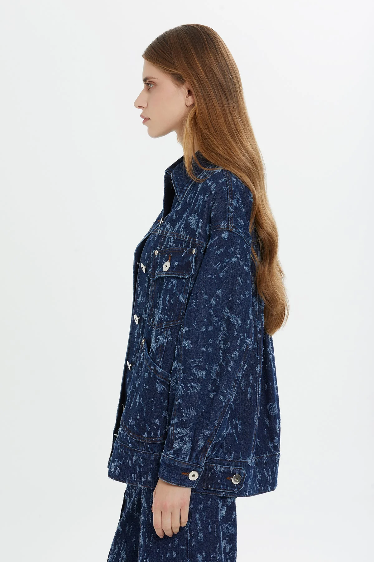 Patterned Denim Jacket - Image 4