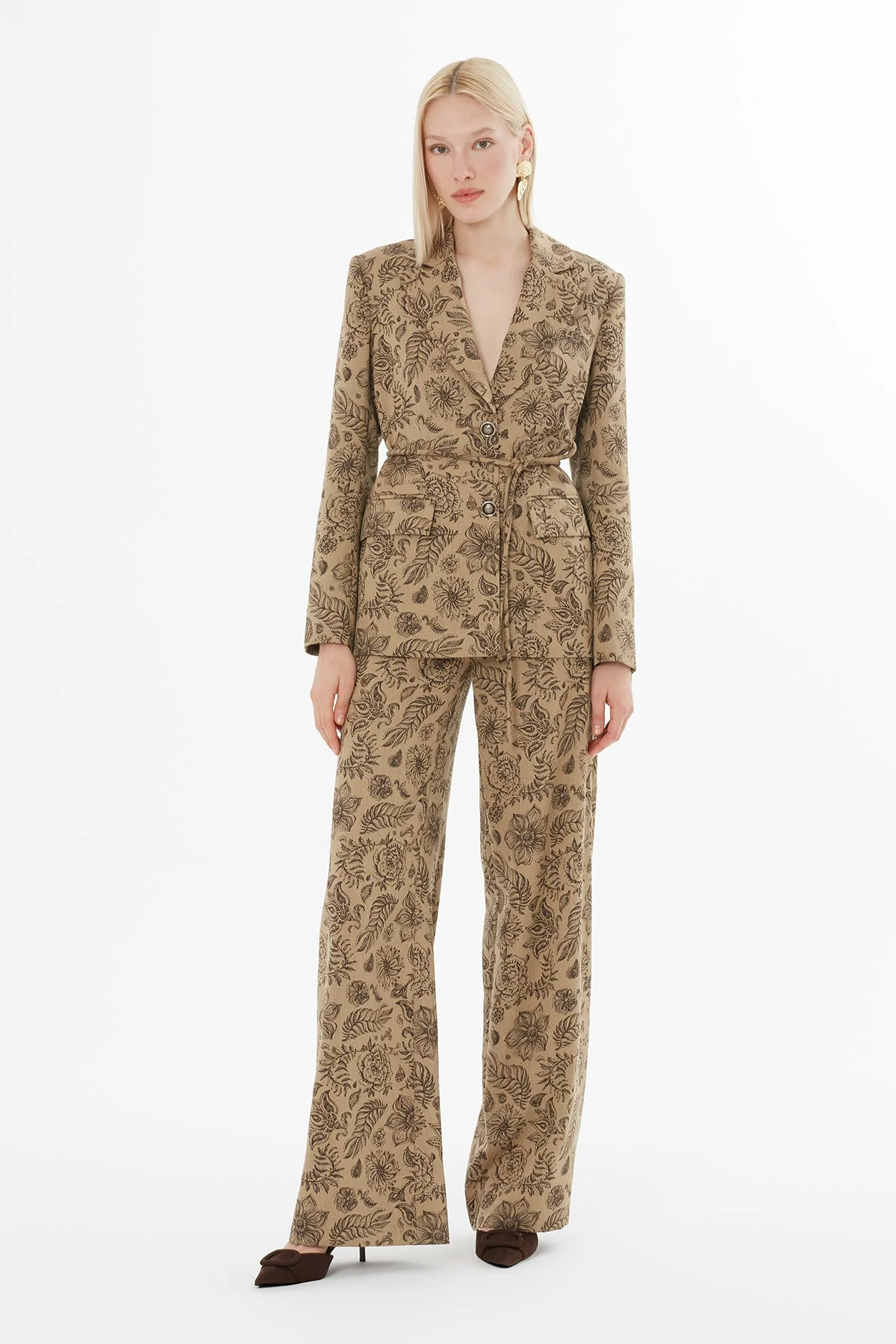 Patterned Jacket and Trousers Set - Image 3