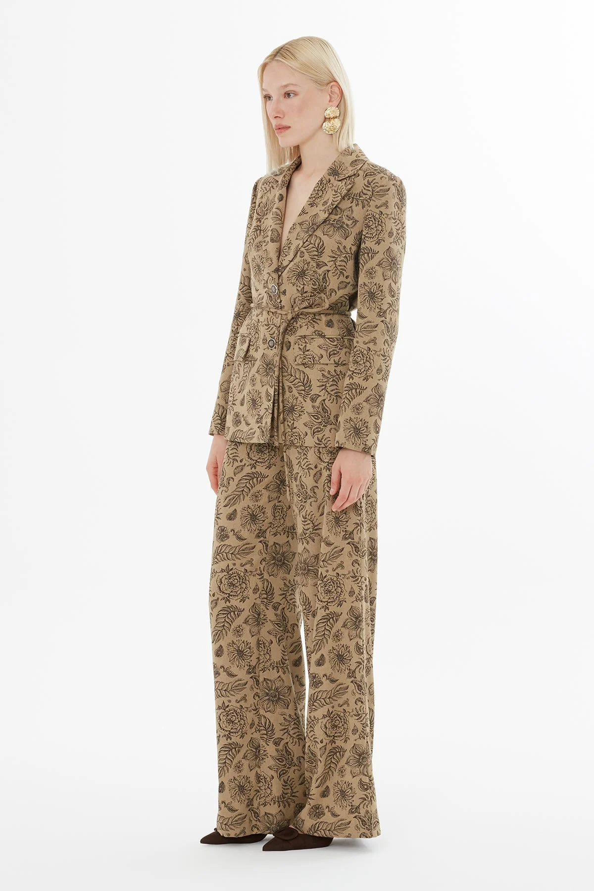 Patterned Jacket and Trousers Set - Image 4